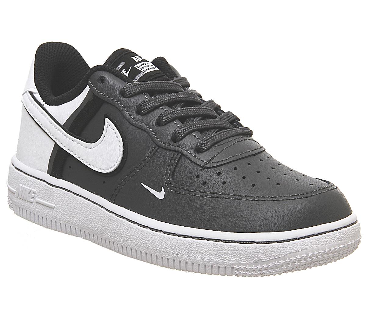 white & grey air force 1 lv8 trainers