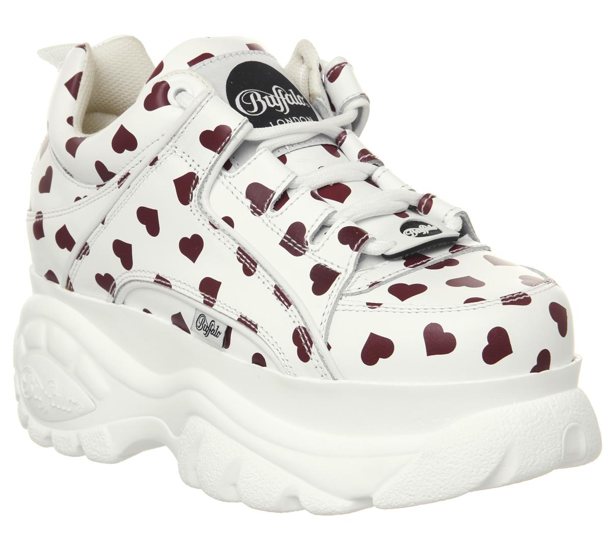 Buffalo Buffalo Classic Kicks Low Sneakers White Red Buffalo Buffalo Classic Kicks Low Sneakers White Red