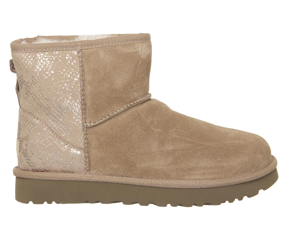 classic mini metallic snake boot ugg