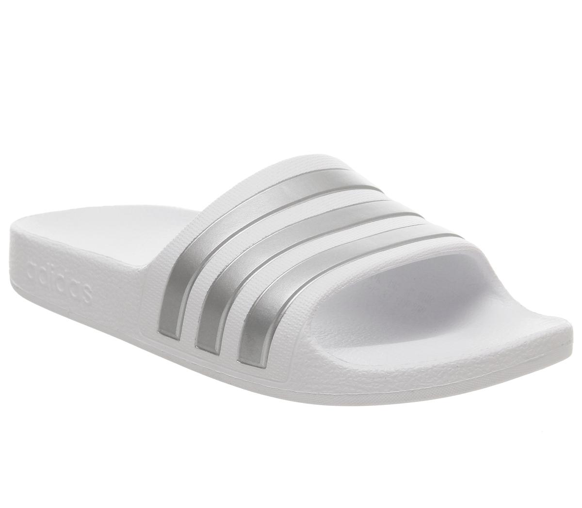 adilette sandals white
