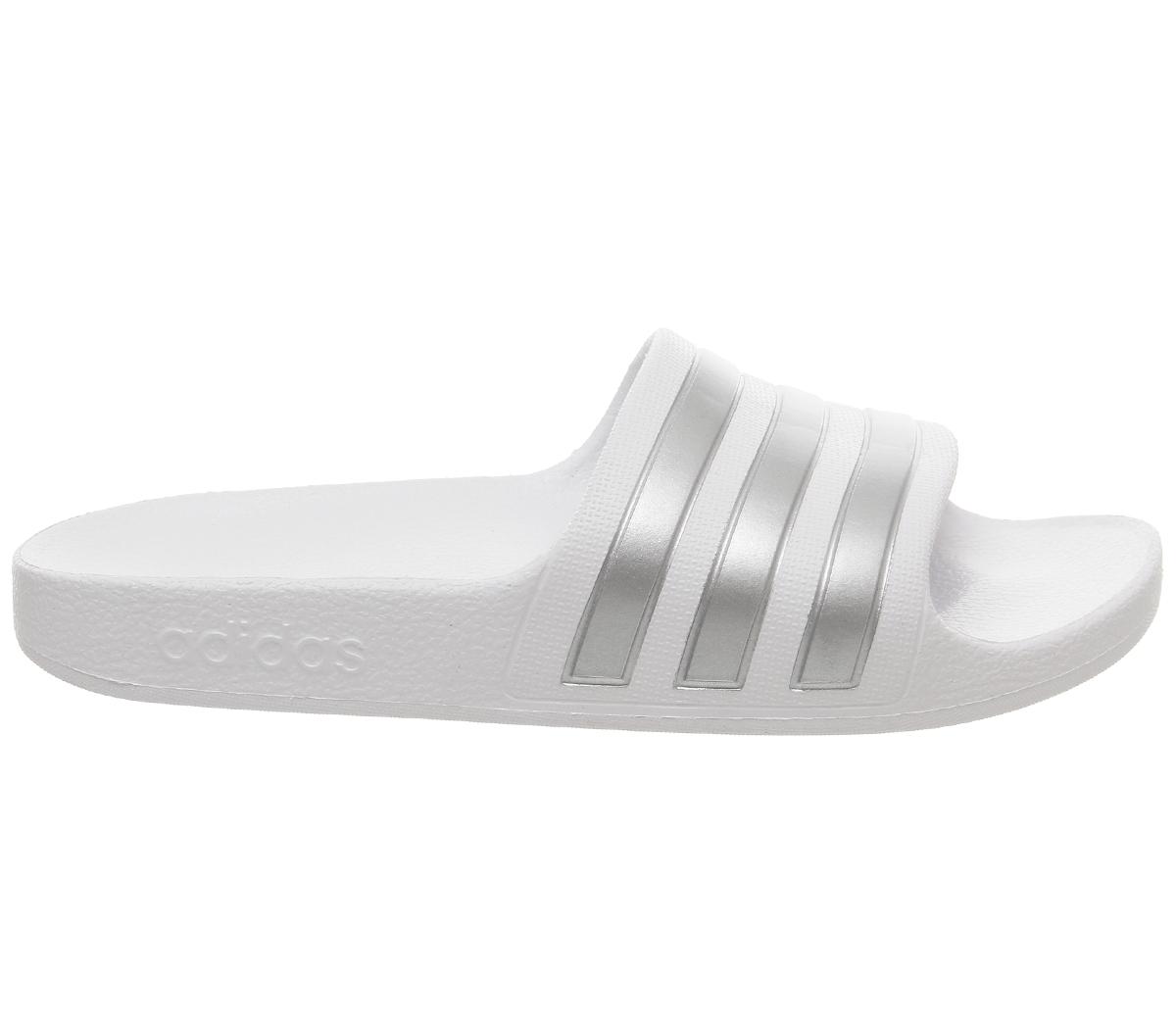 adidas adilette silver