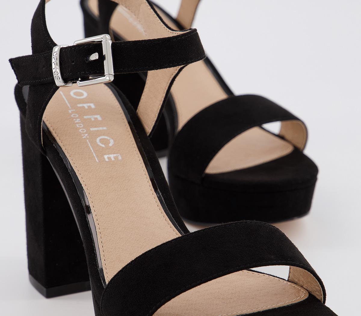 office black platform heels