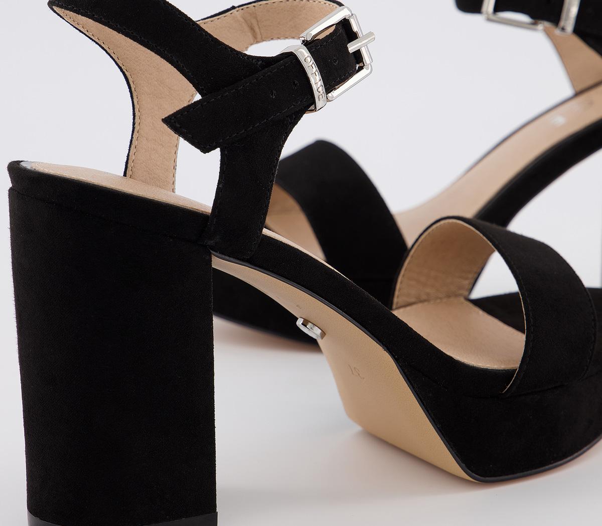 office black platform heels