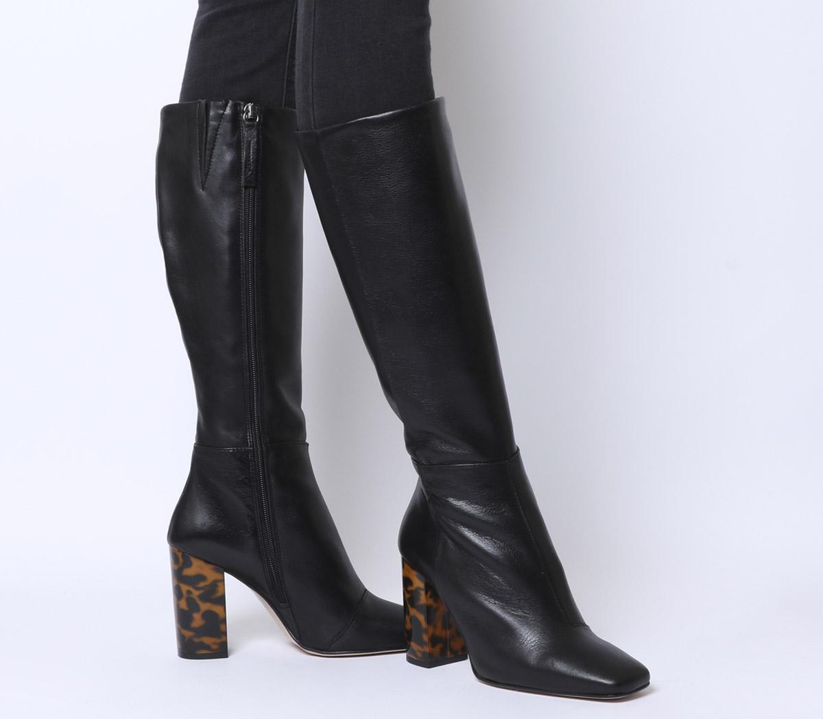 office black knee high boots