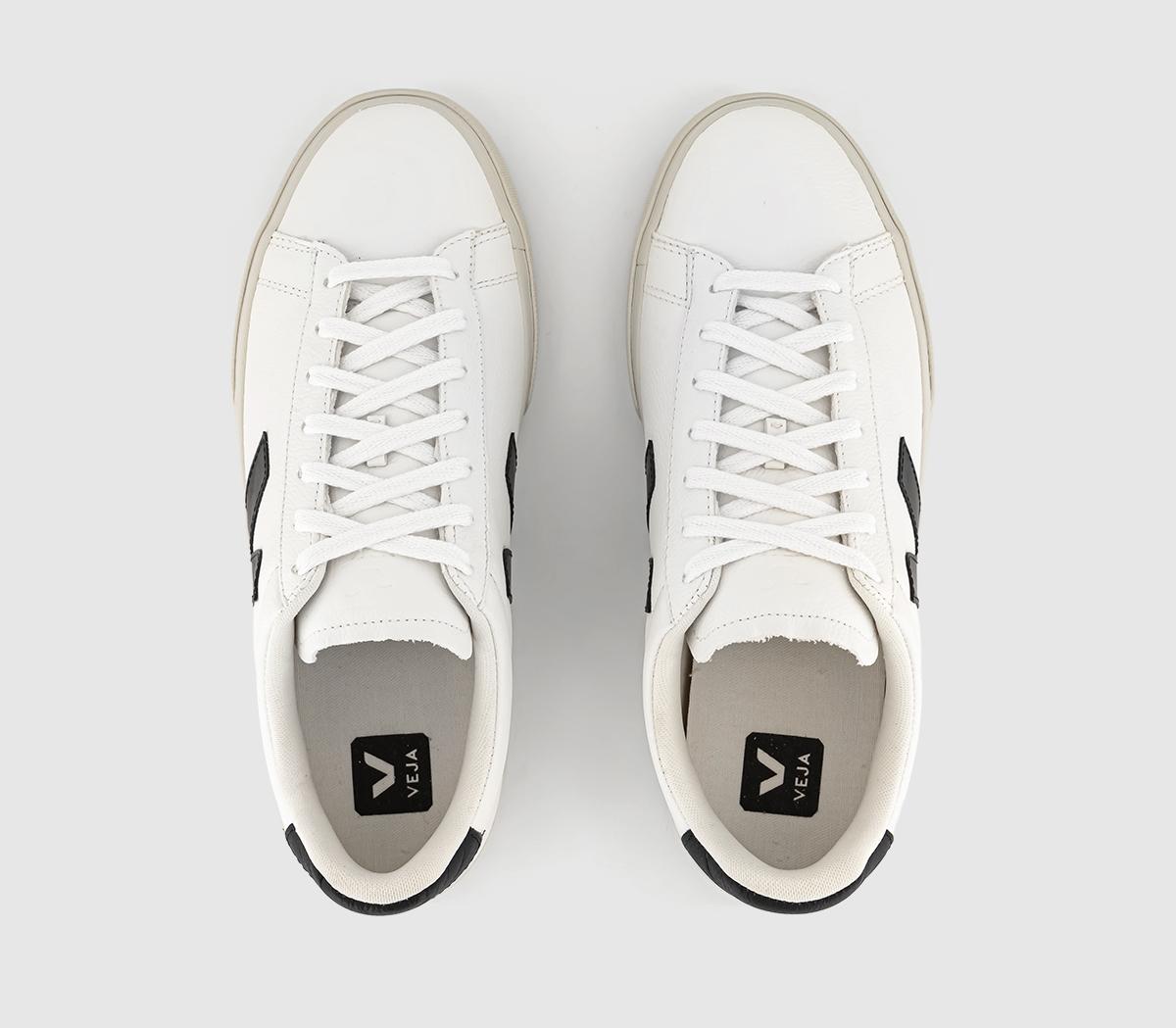 Veja Campo Trainers White Black Leather - His trainers