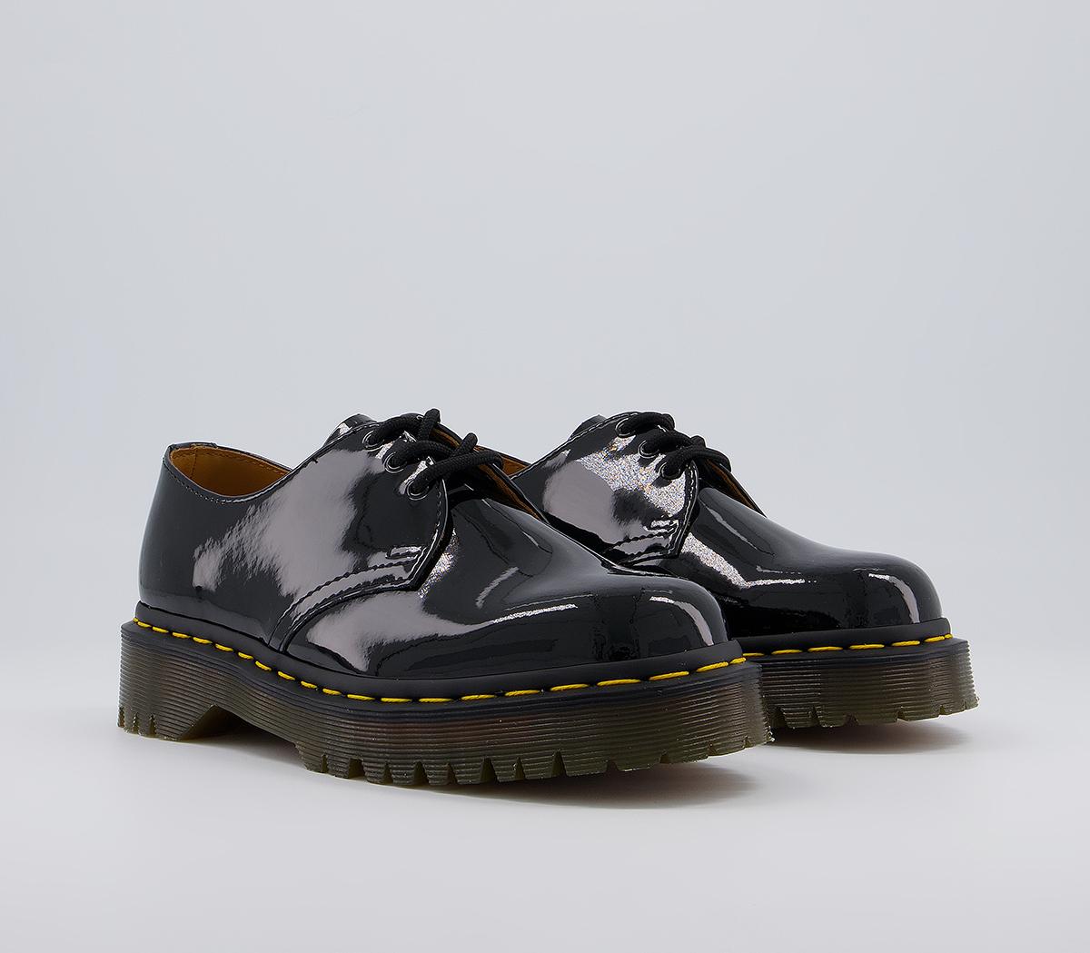 black patent flat shoes uk
