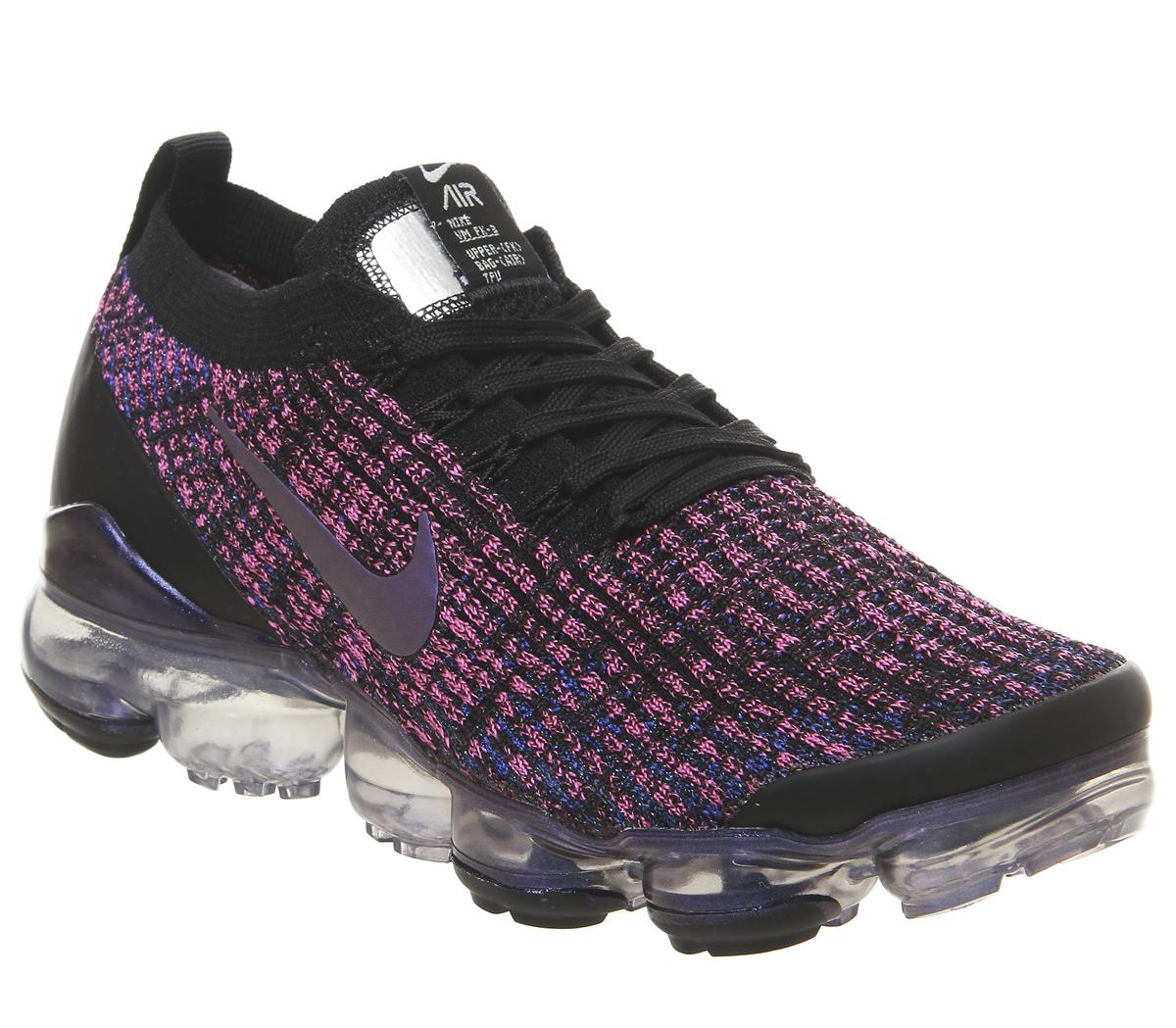 Nike Vapormax Air Vapormax Fk 3 Trainers Black Racer Blue Laser Fuchsia F -  Hers trainers