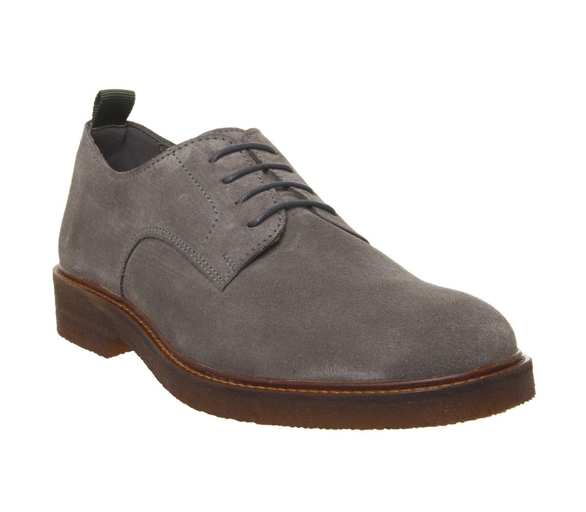 grey suede derby shoes