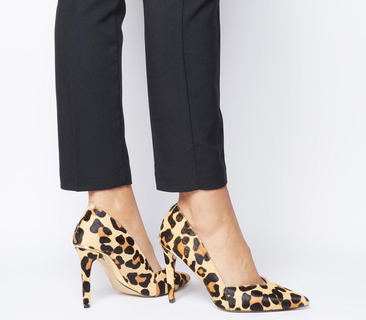 office leopard heels