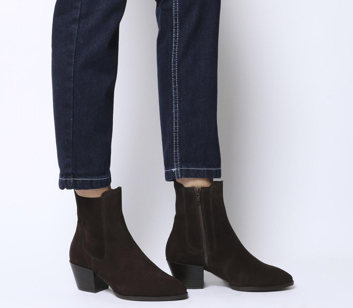chocolate suede chelsea boots