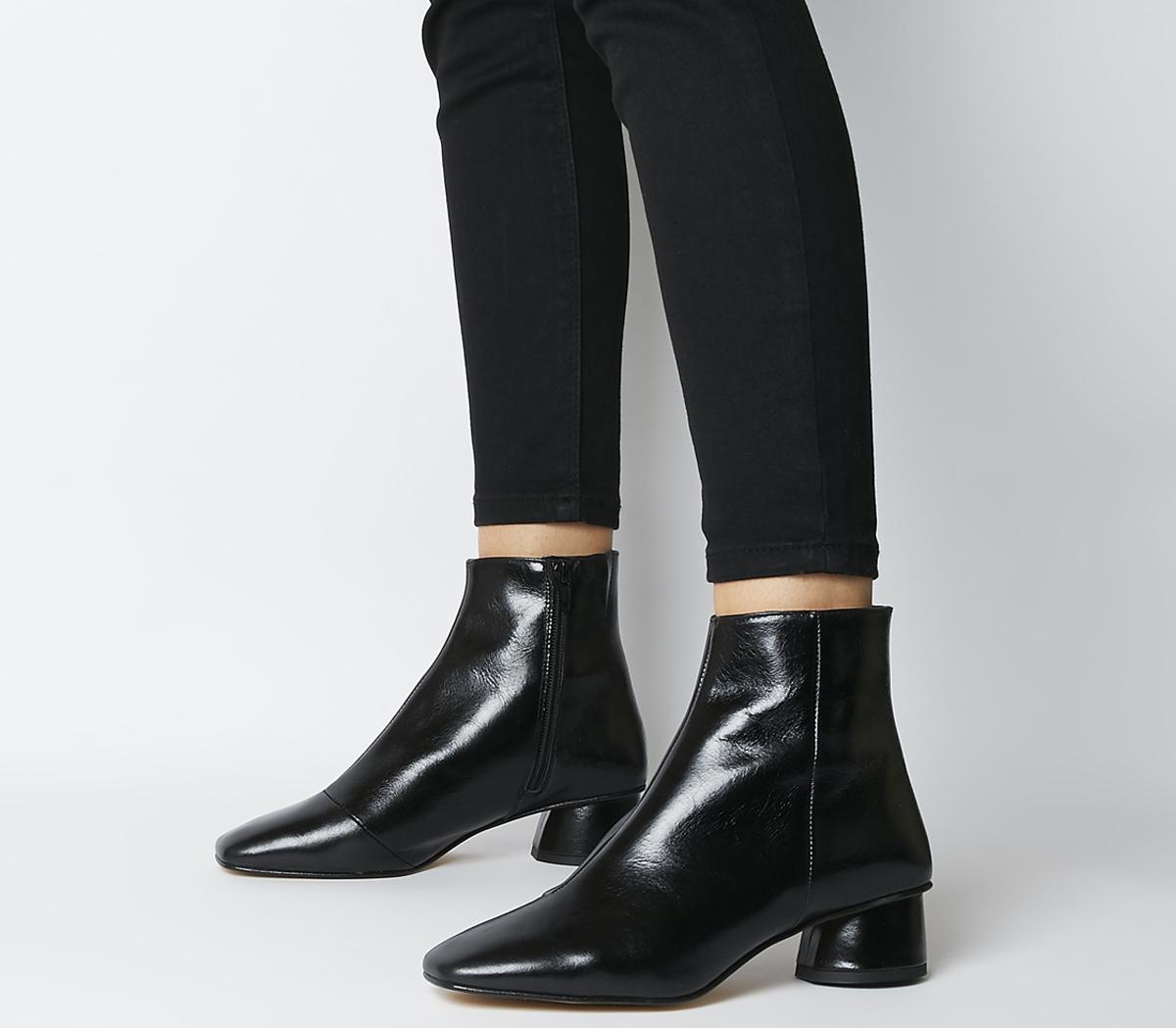 office black leather boots