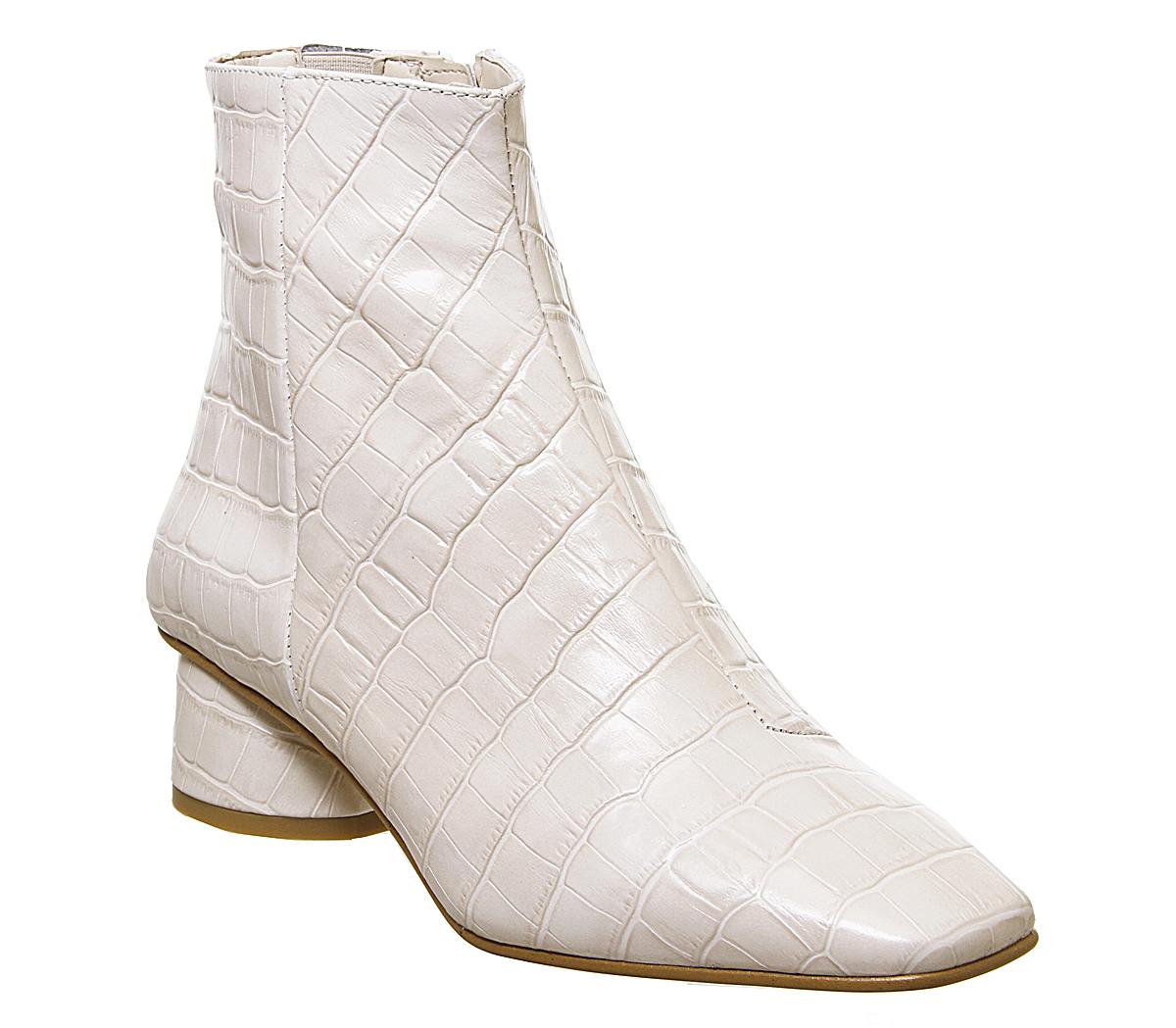 Office Almond Low Block Heel Boot Off Office Almond Low Block Heel Boots Off