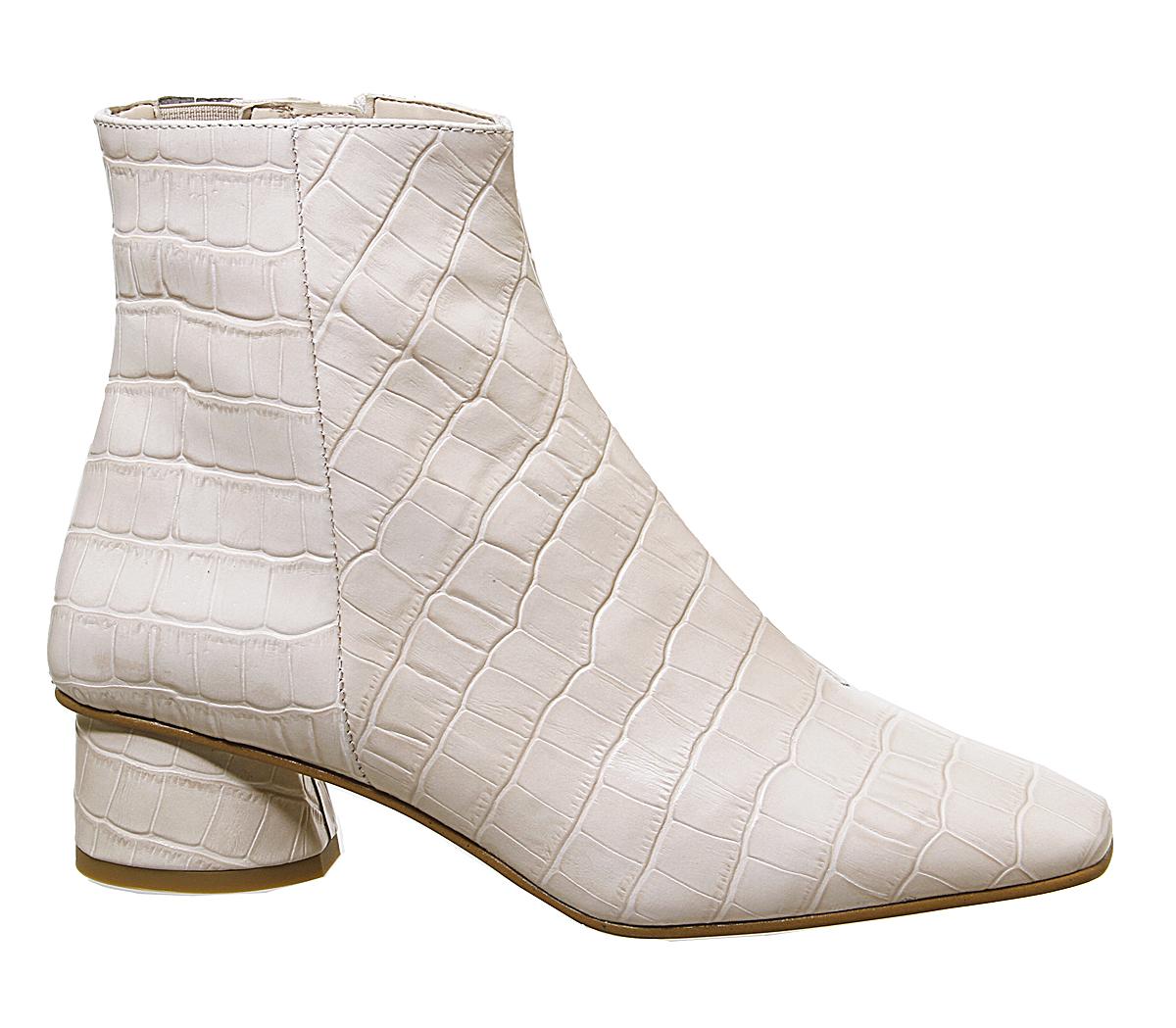 Office Almond Low Block Heel Boot Off Office Almond Low Block Heel Boots Off