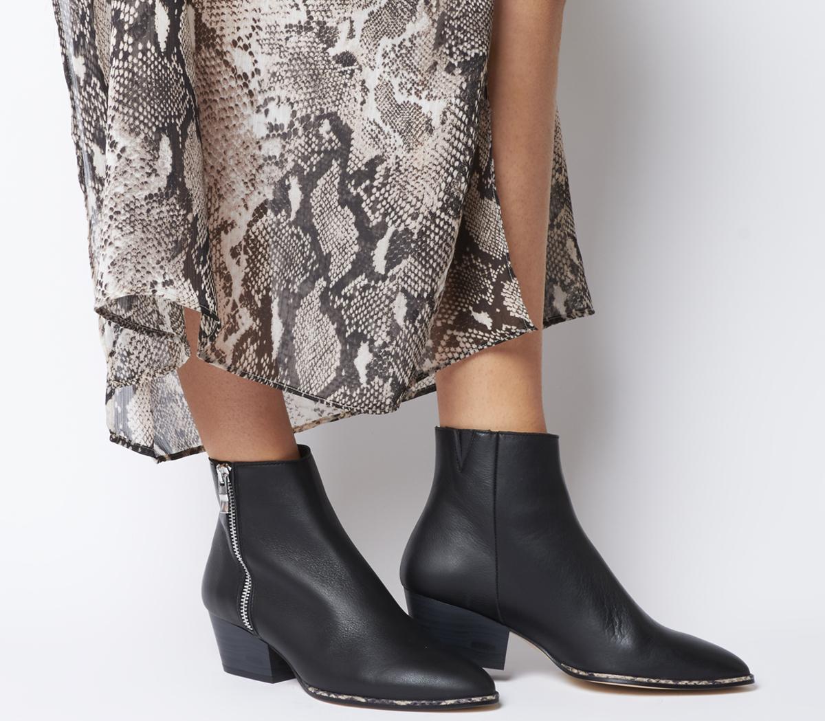 office snake print boots