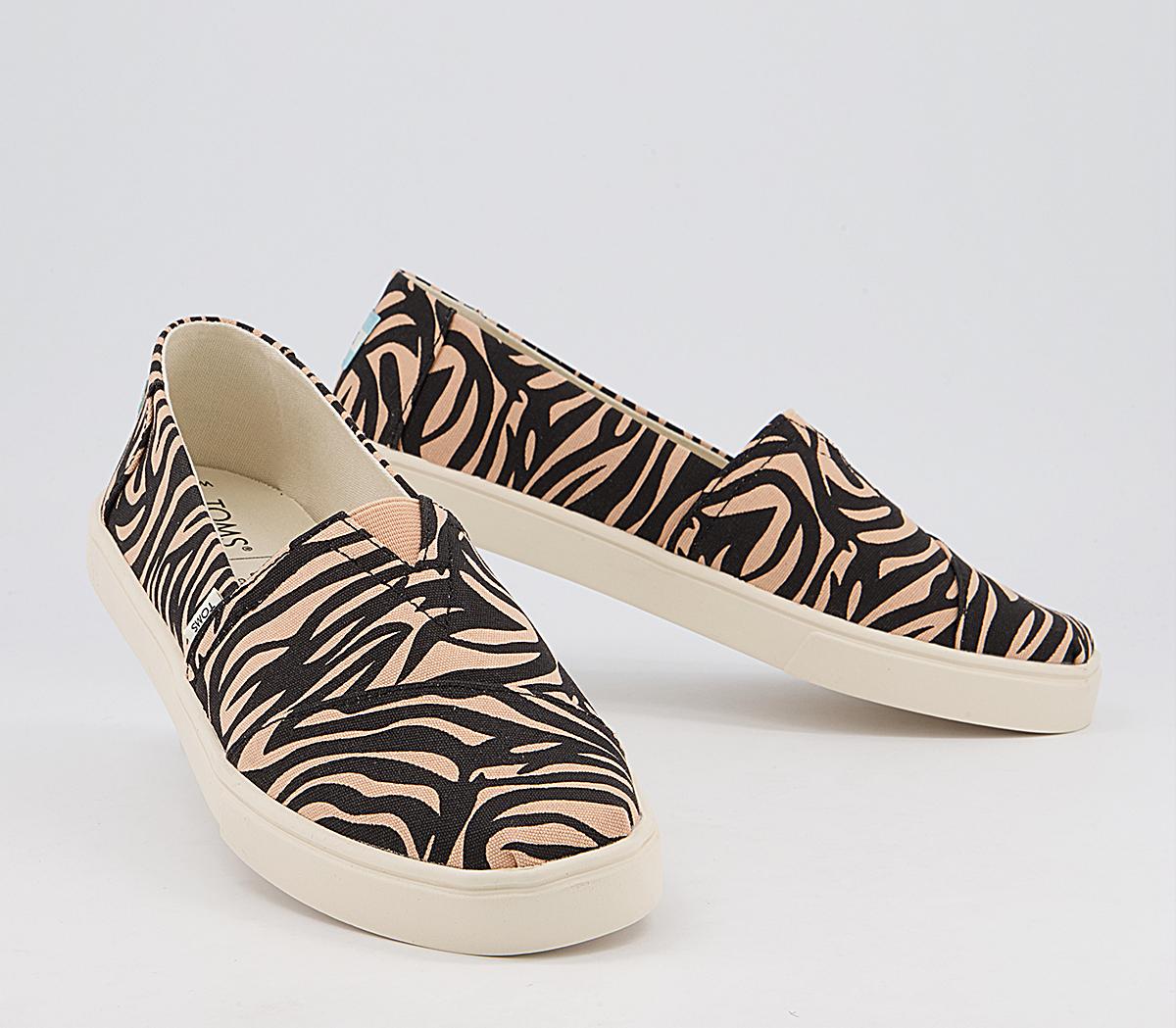 TOMS Alpargata Cupsole Slip Ons Tiger Stripe - Flat Shoes for Women
