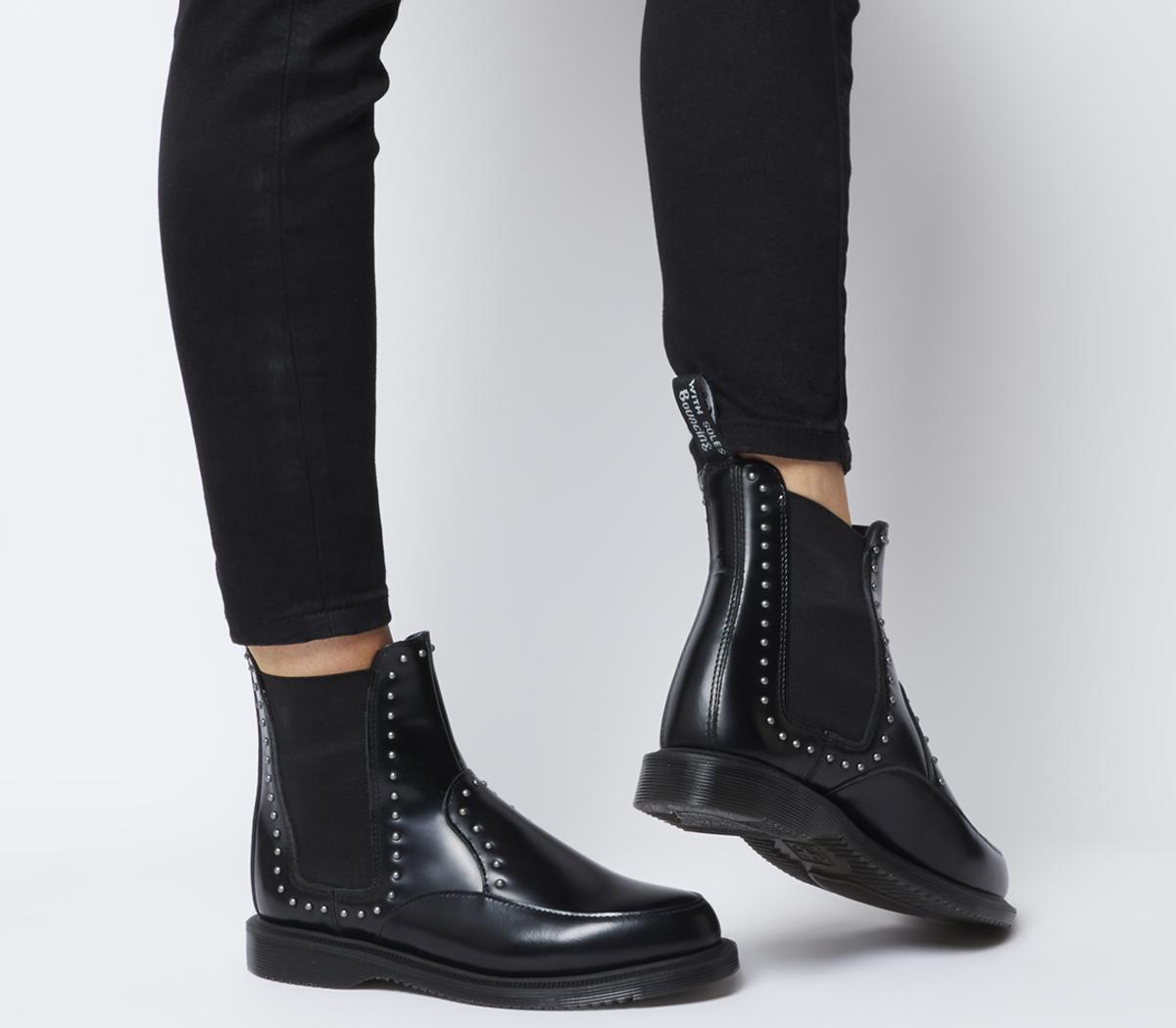 black stud chelsea boots