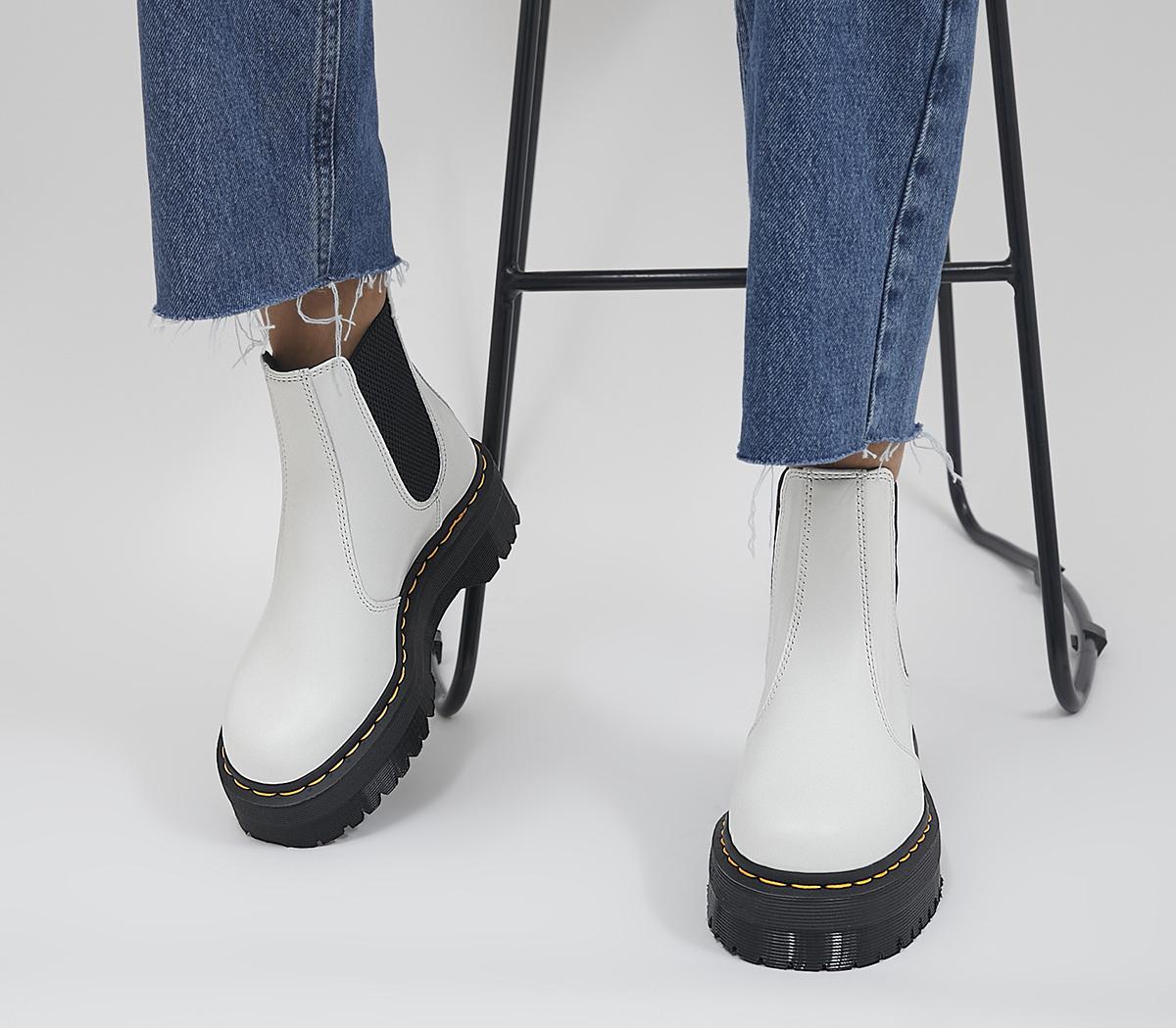 white chelsea boot