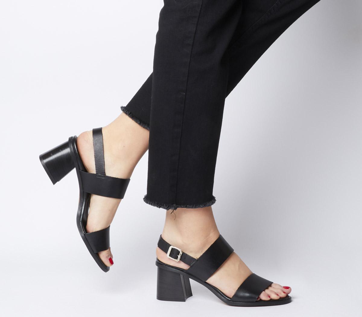 mid block heel black