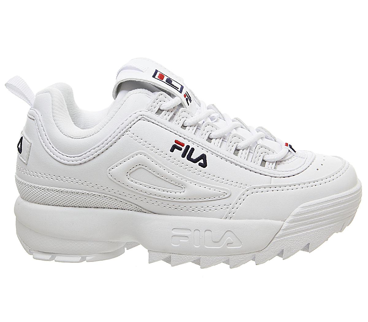 kids white fila shoes