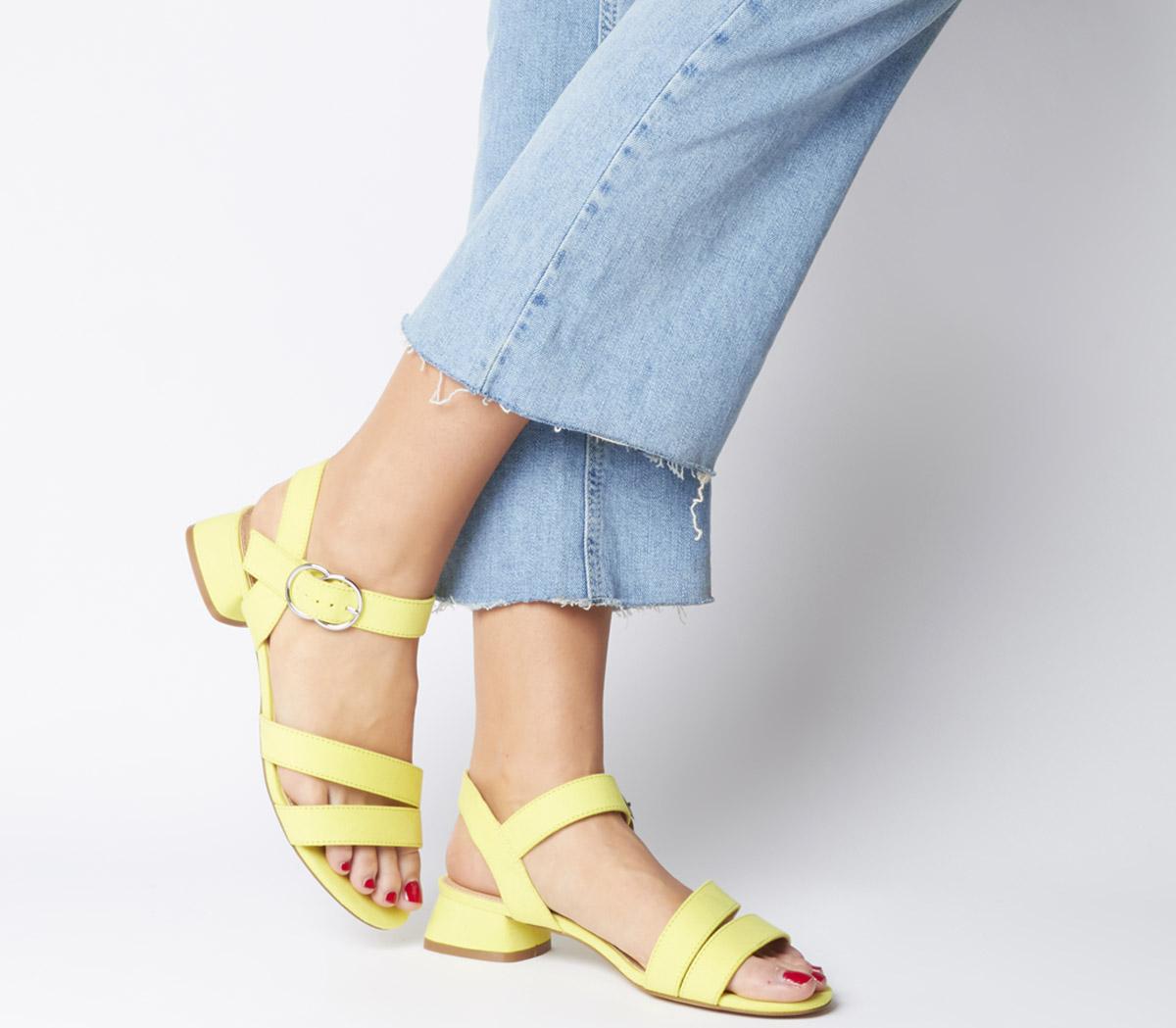 wide fit yellow sandals