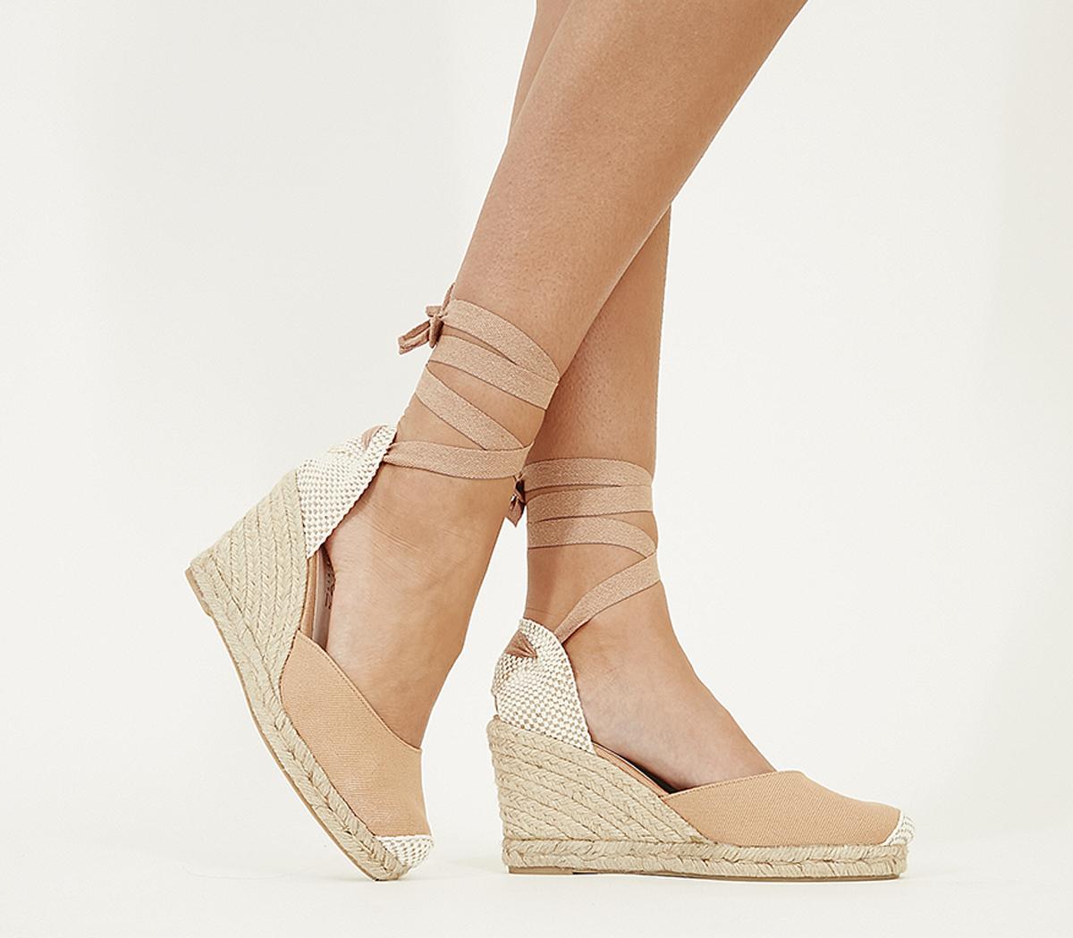 nude espadrille heels