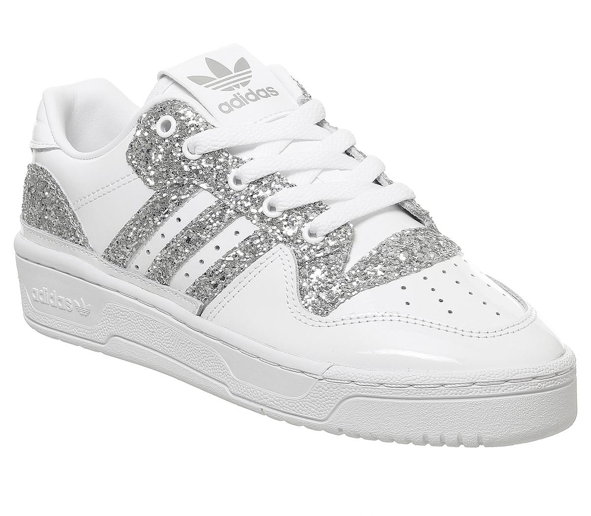 ladies white sparkly trainers