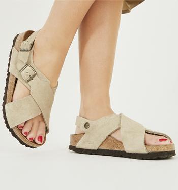 Birkenstock Tulum Cross Sandal Taupe 