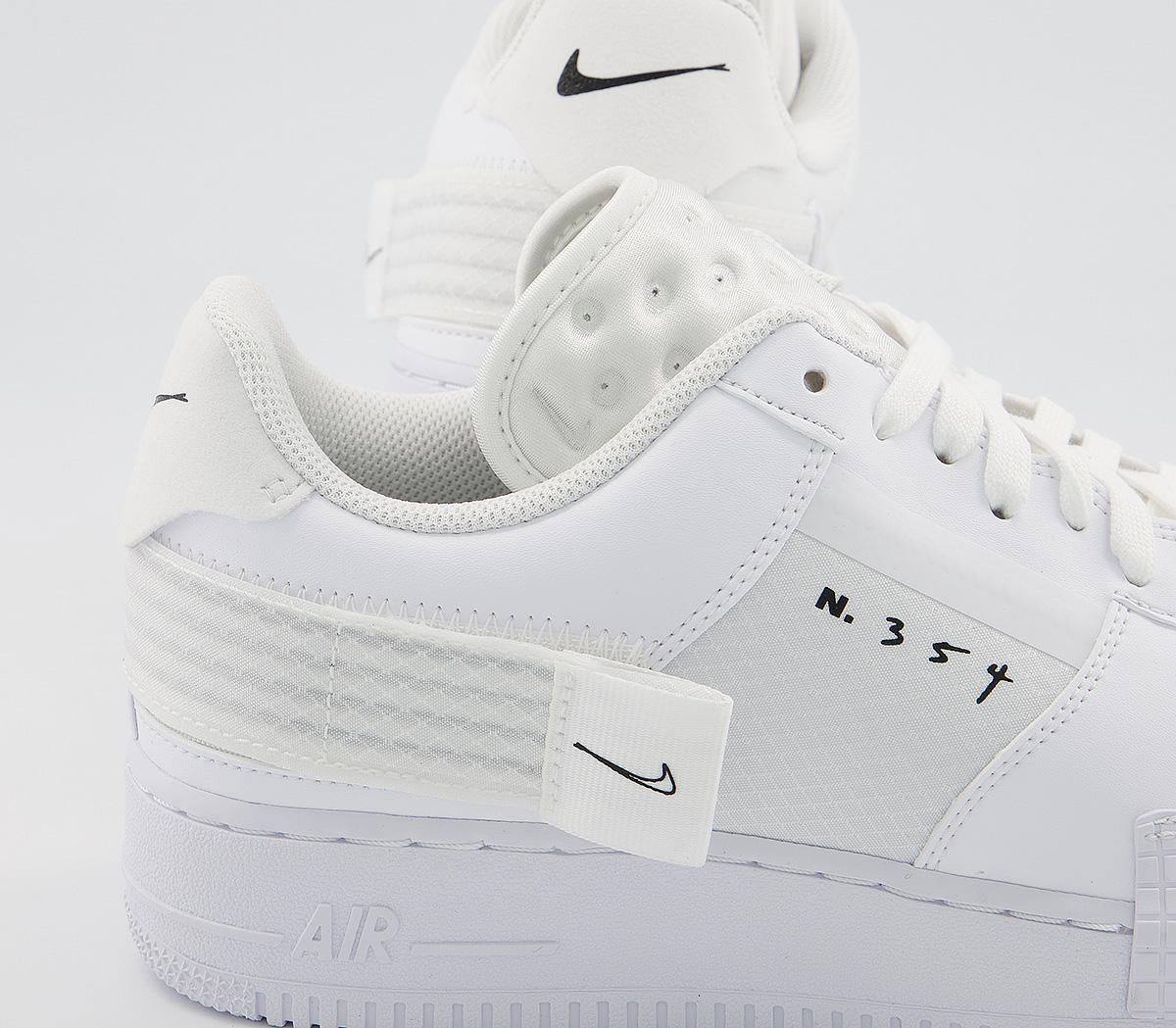 nike air force one trainers white black