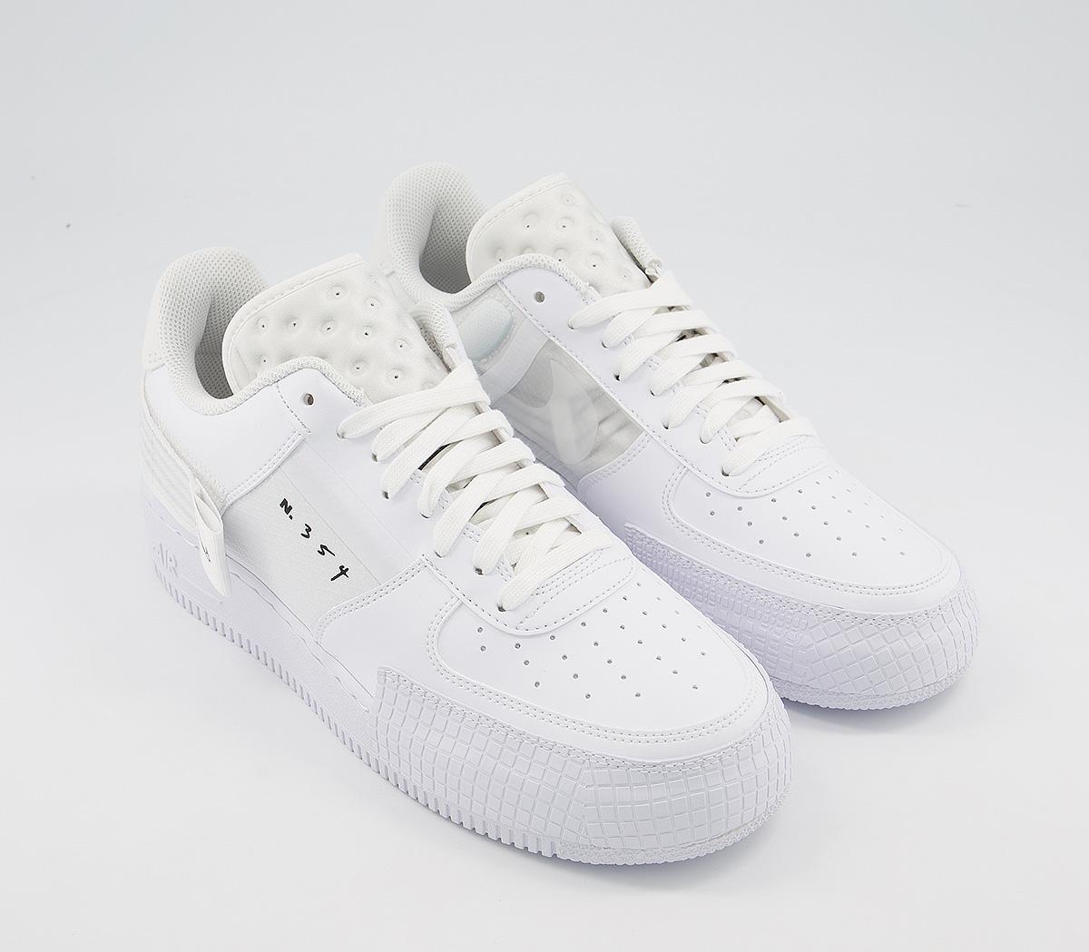 nike air force one trainers white black