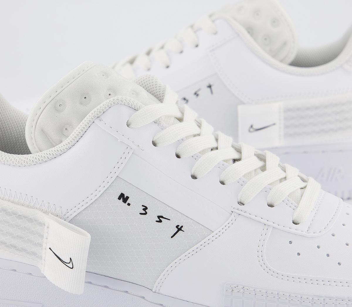 air force 1 type trainers white black white