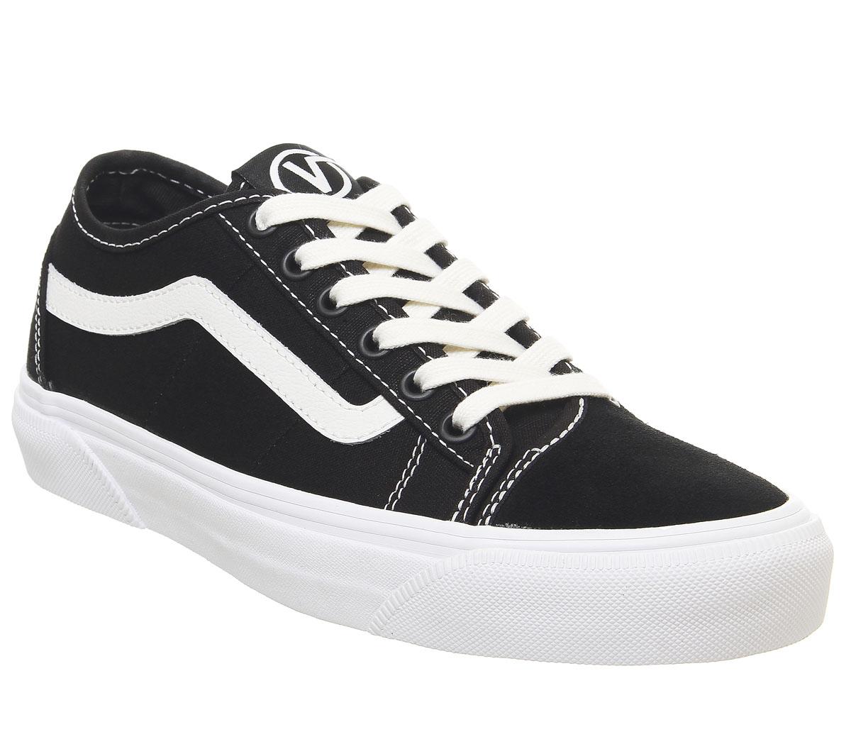 black and white vans 5.5