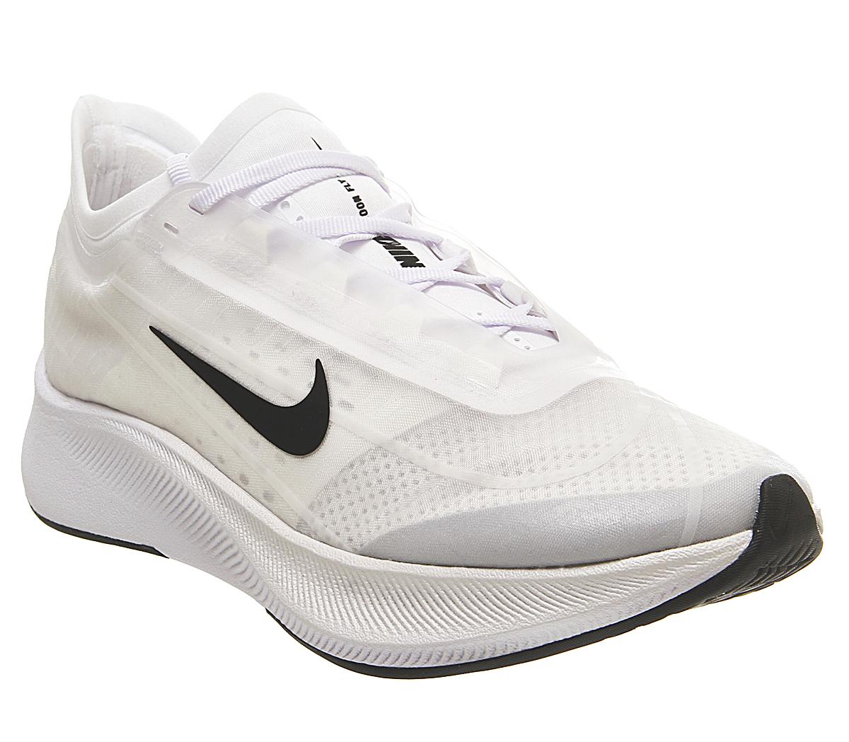 Nike Zoom Fly 3 Trainers White Black 