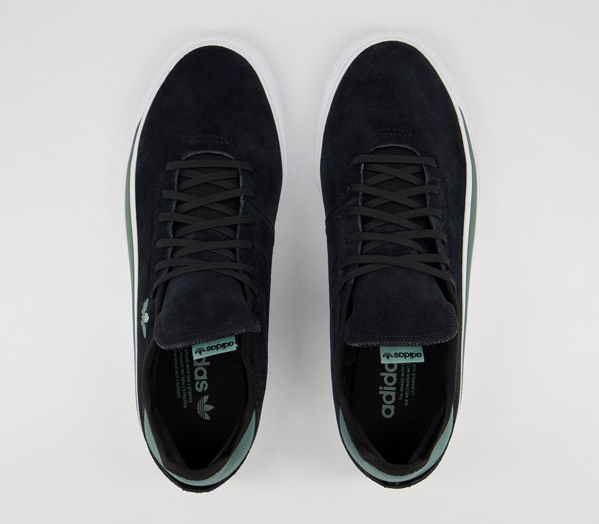 adidas Sabalo Trainers Core Black White Tech Emerald - His trainers