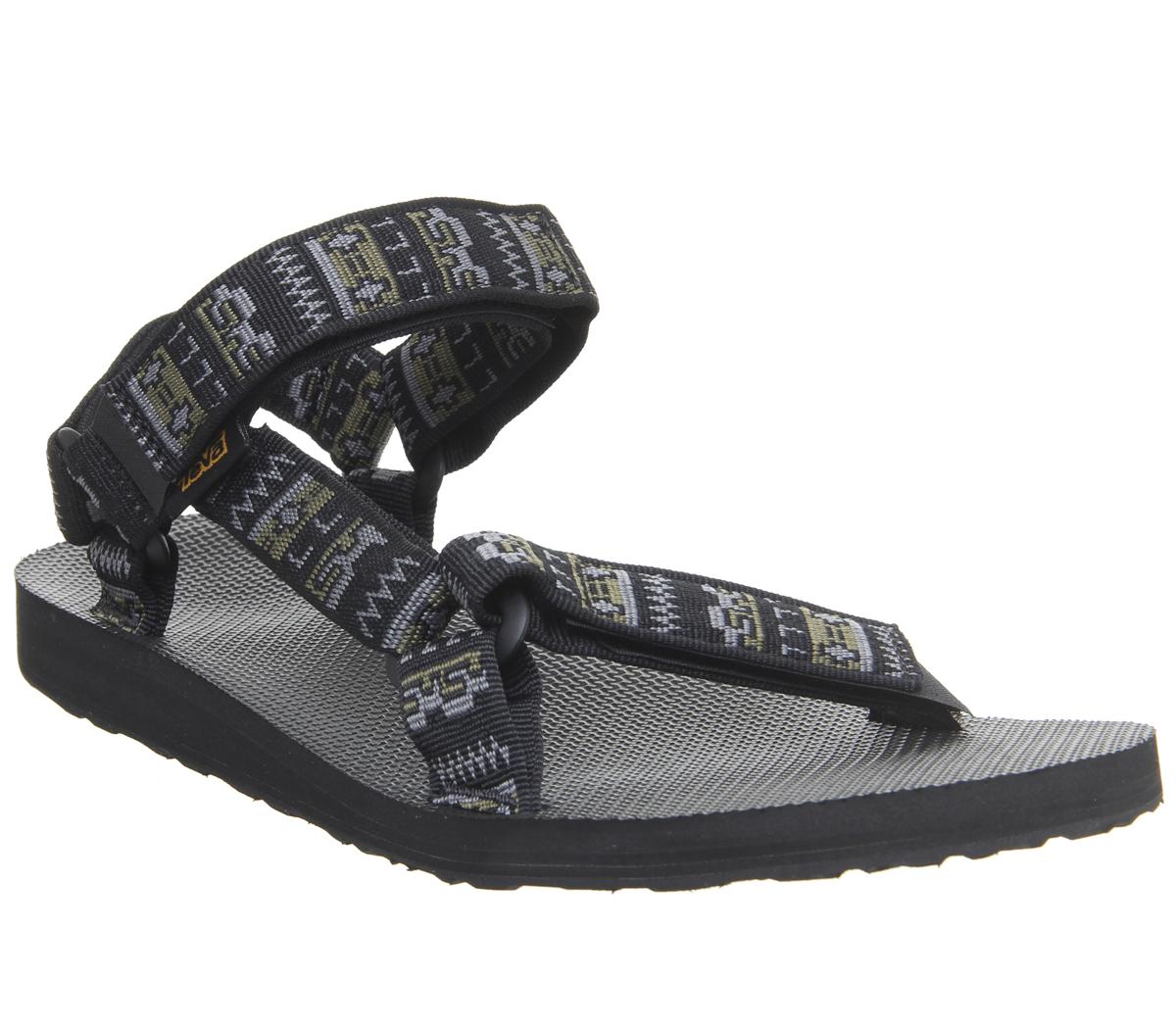 black teva original sandals