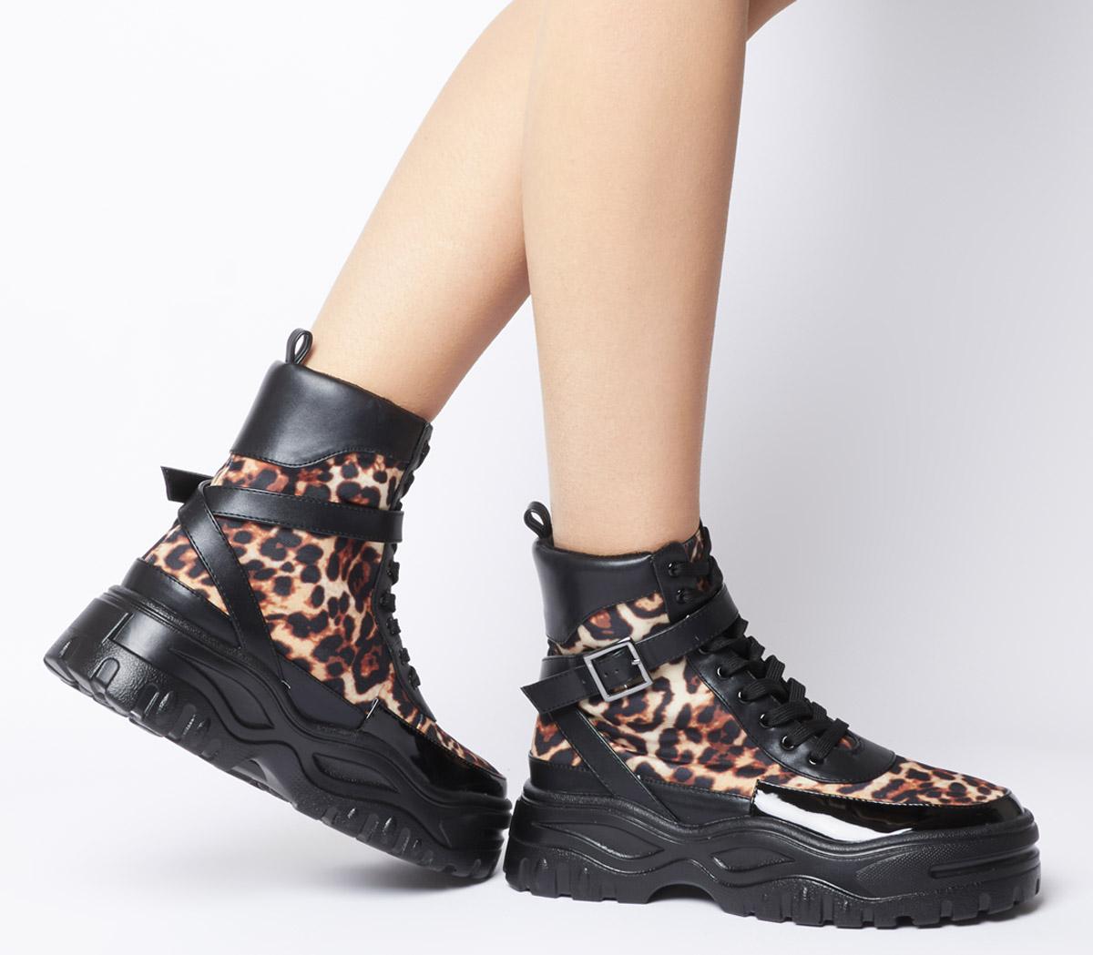 tan leopard print boots