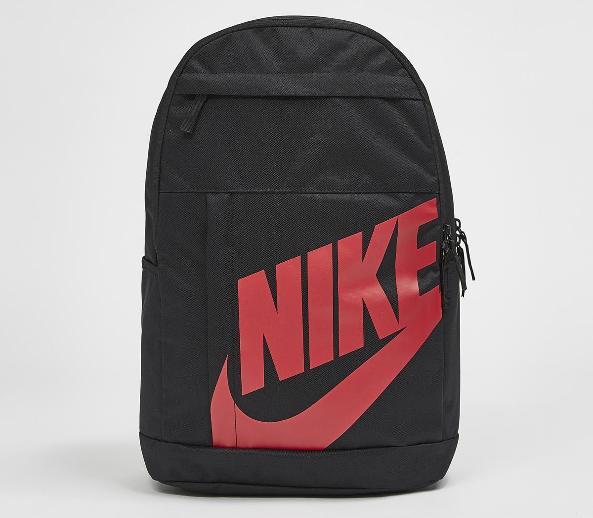 nike red and black backpack