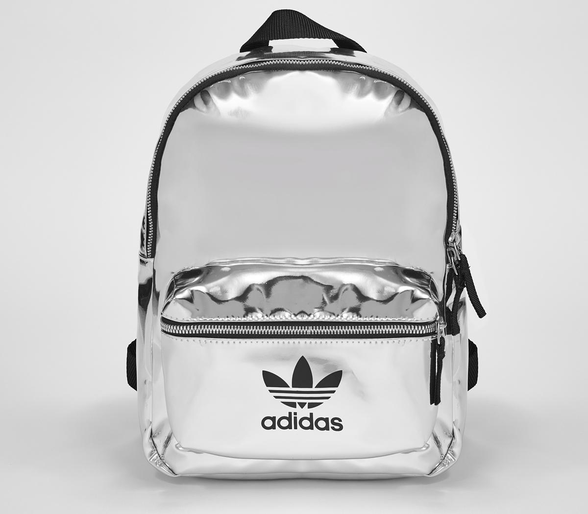 adidas silver metallic backpack