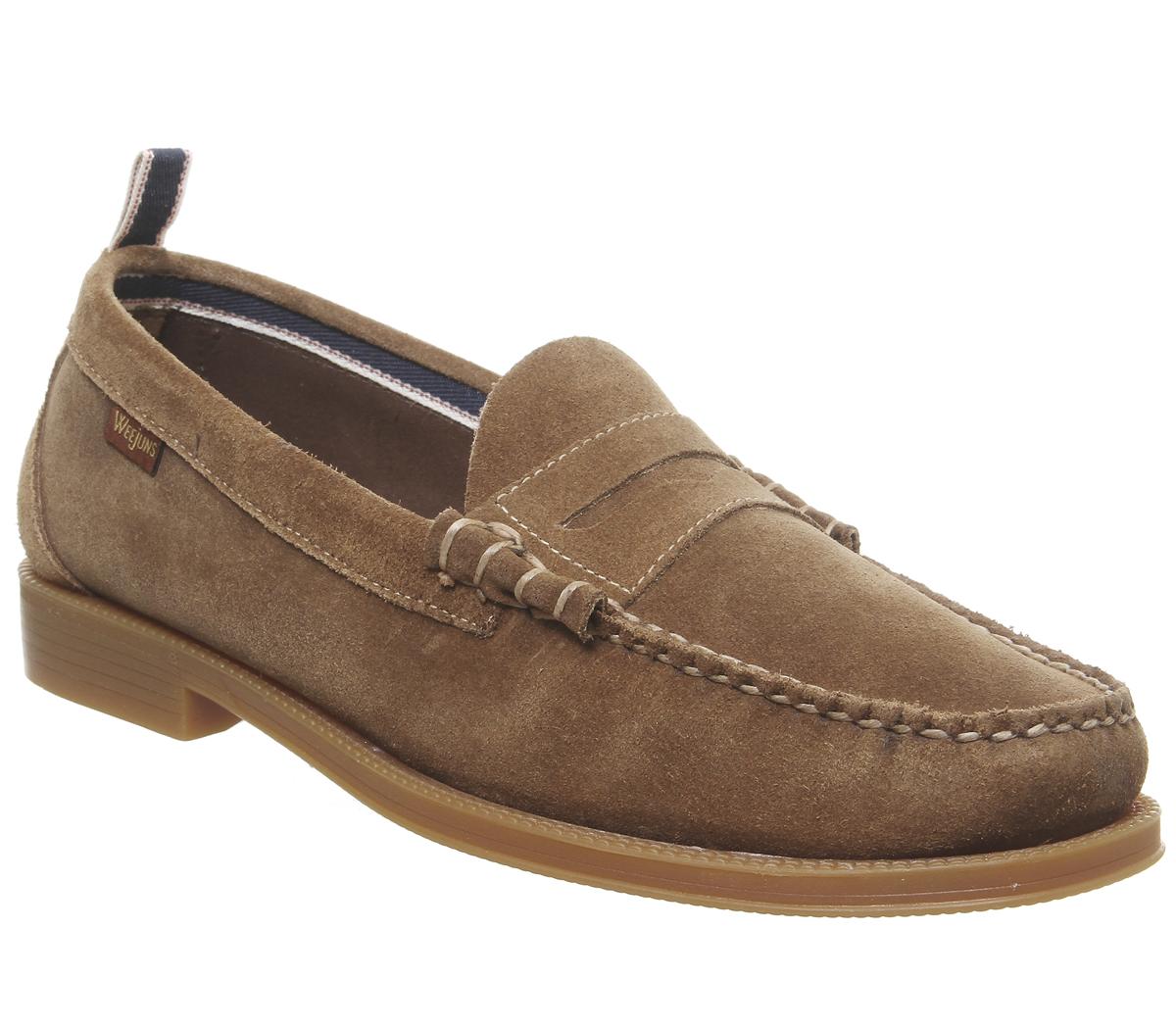 bass weejuns suede loafers