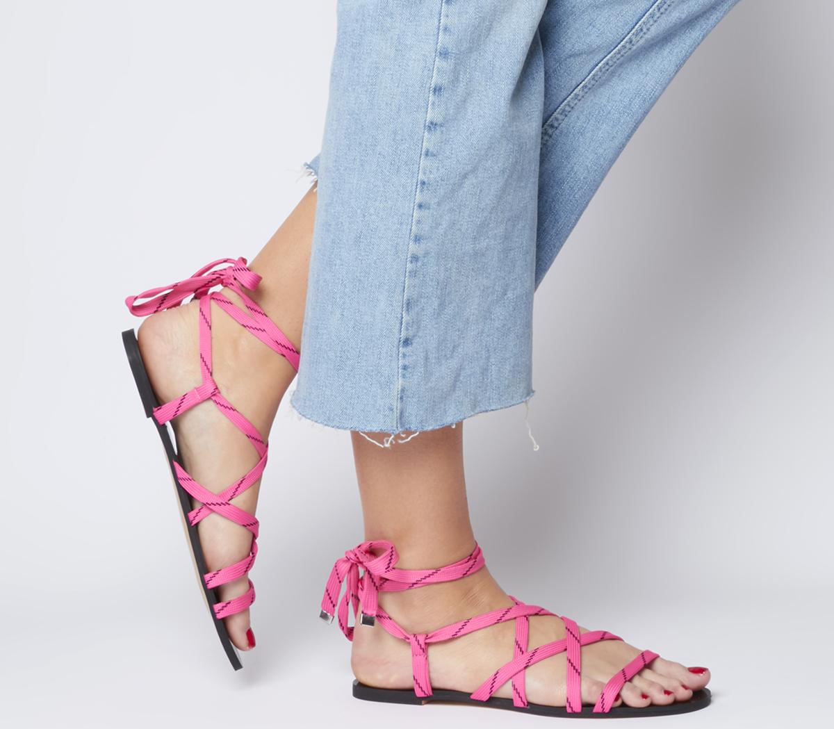 office tie up sandals