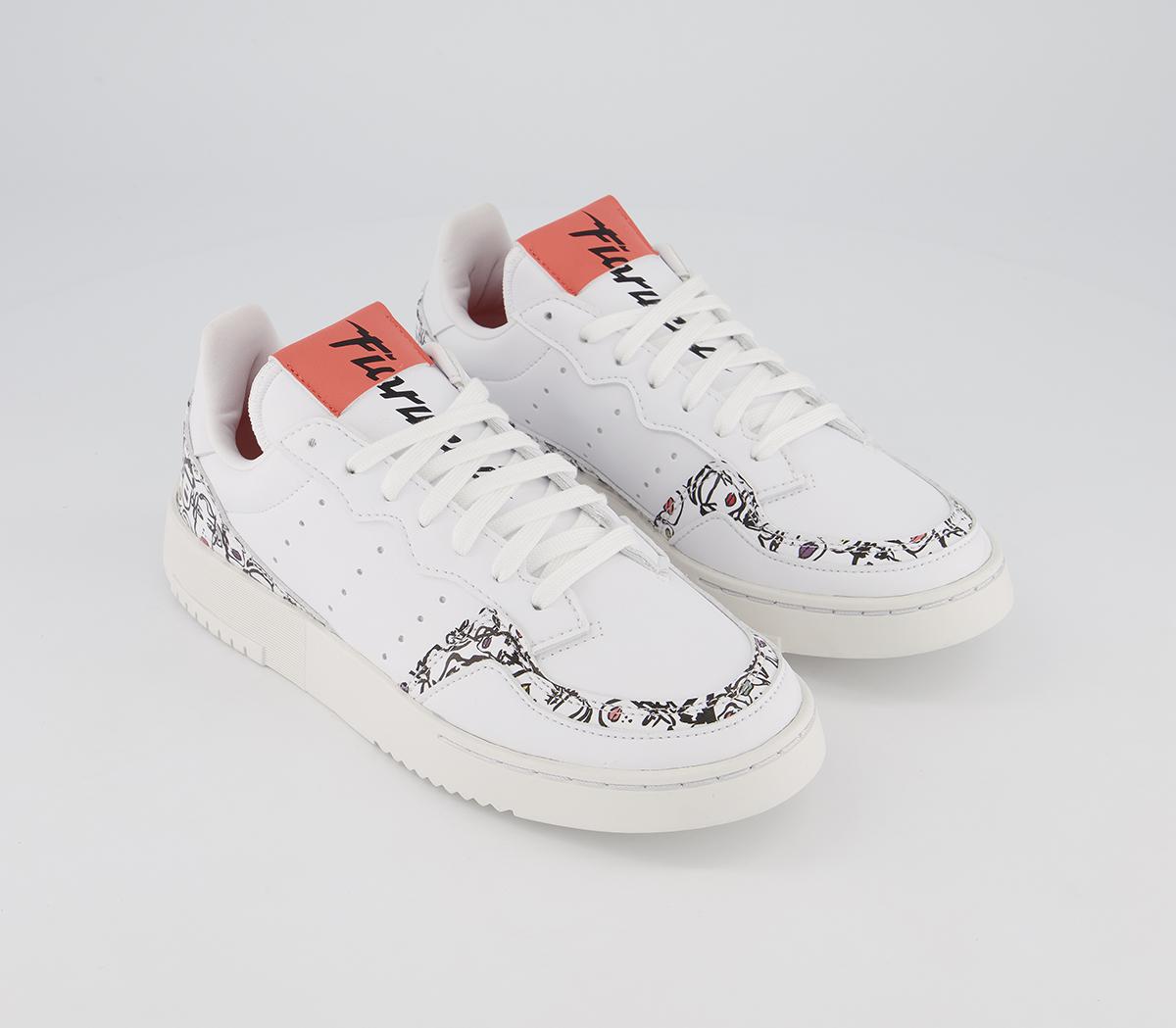 adidas originals x fiorucci supercourt trainers in white