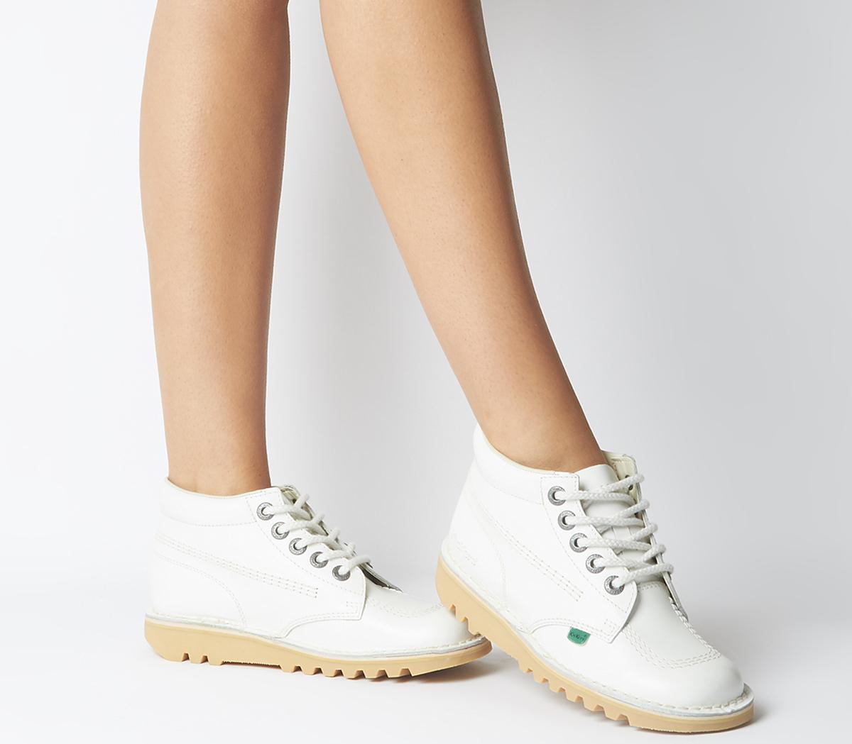 white kickers boots