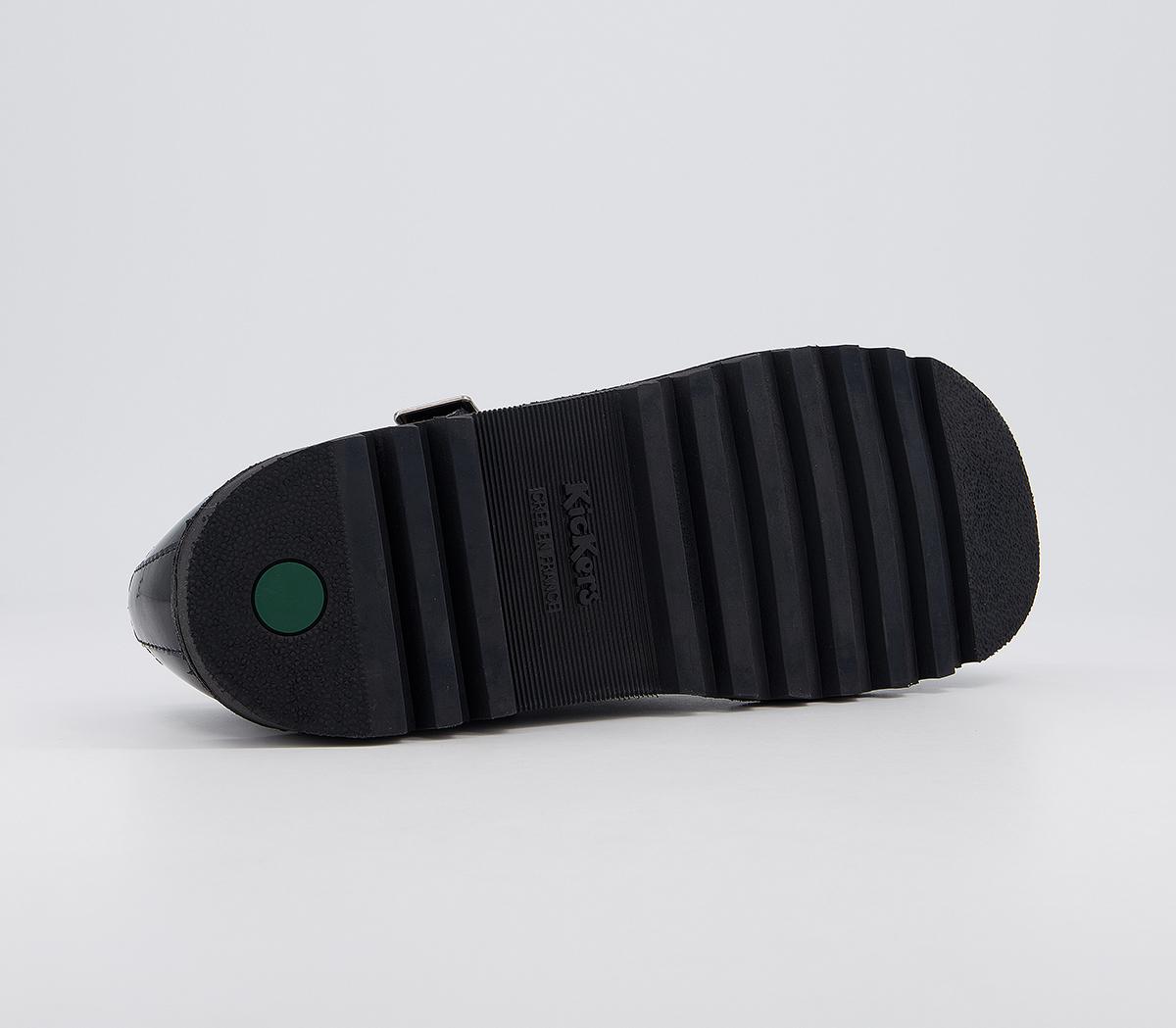 Kickers Kick Lo Aztec Black Patent - Flats