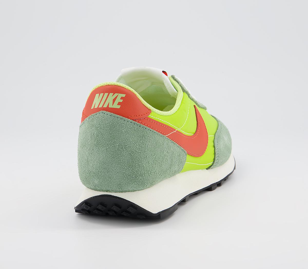 nike daybreak trainers in blue and orange