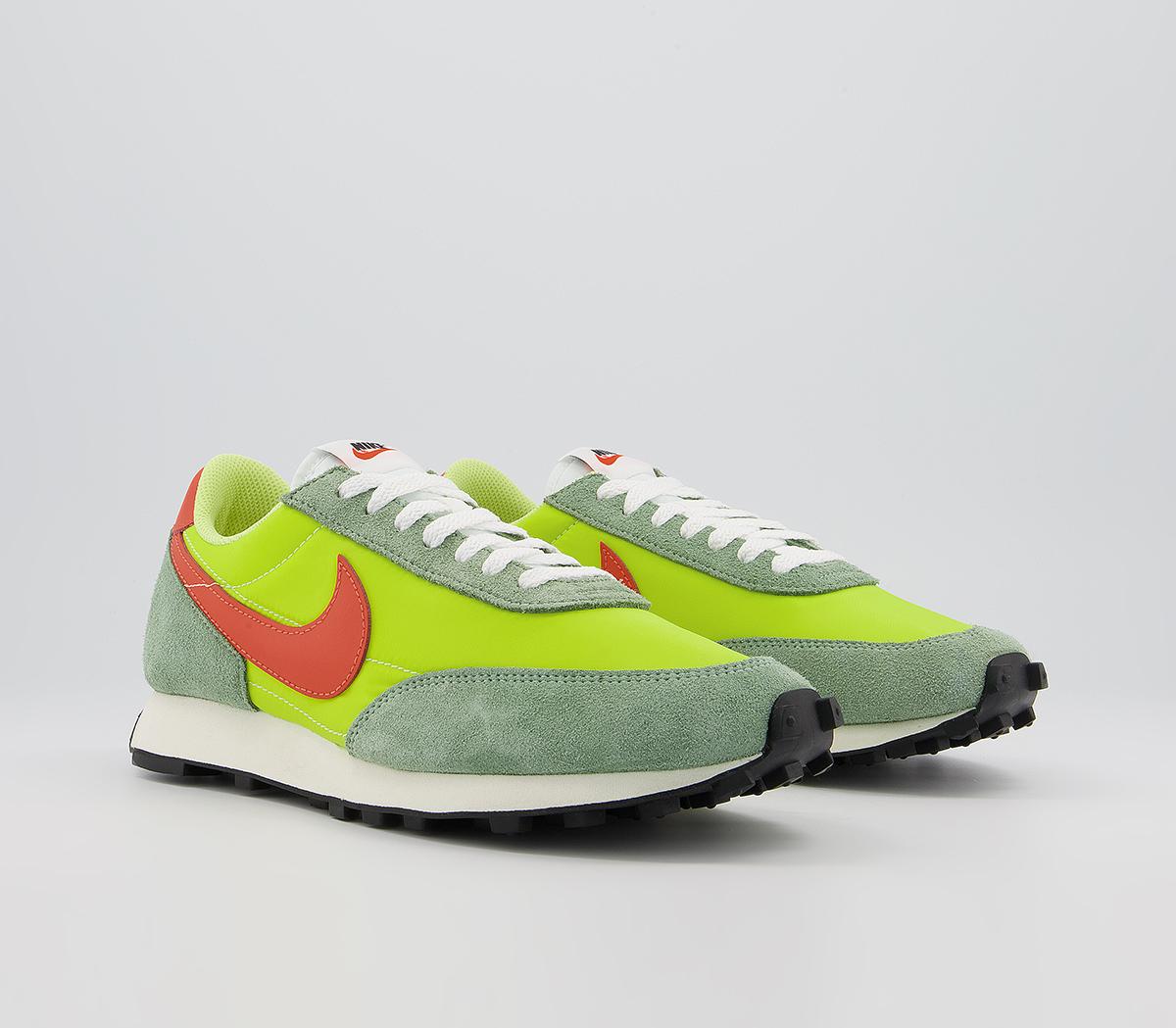 nike daybreak trainers in blue and orange