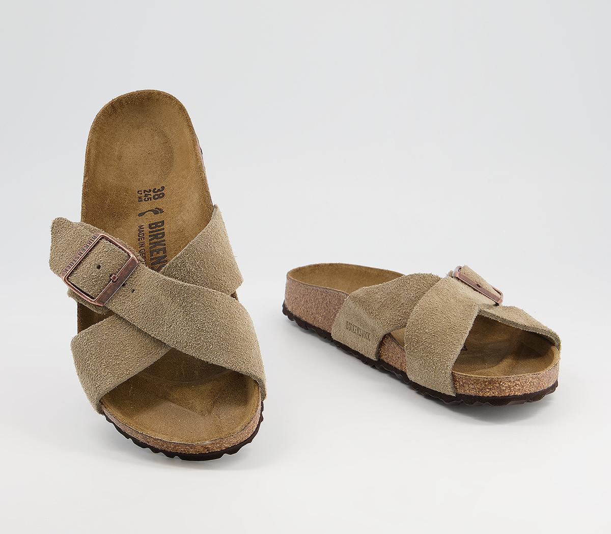 BIRKENSTOCK Siena Cross Strap Sandals Vl Taupe - Women’s Sandals