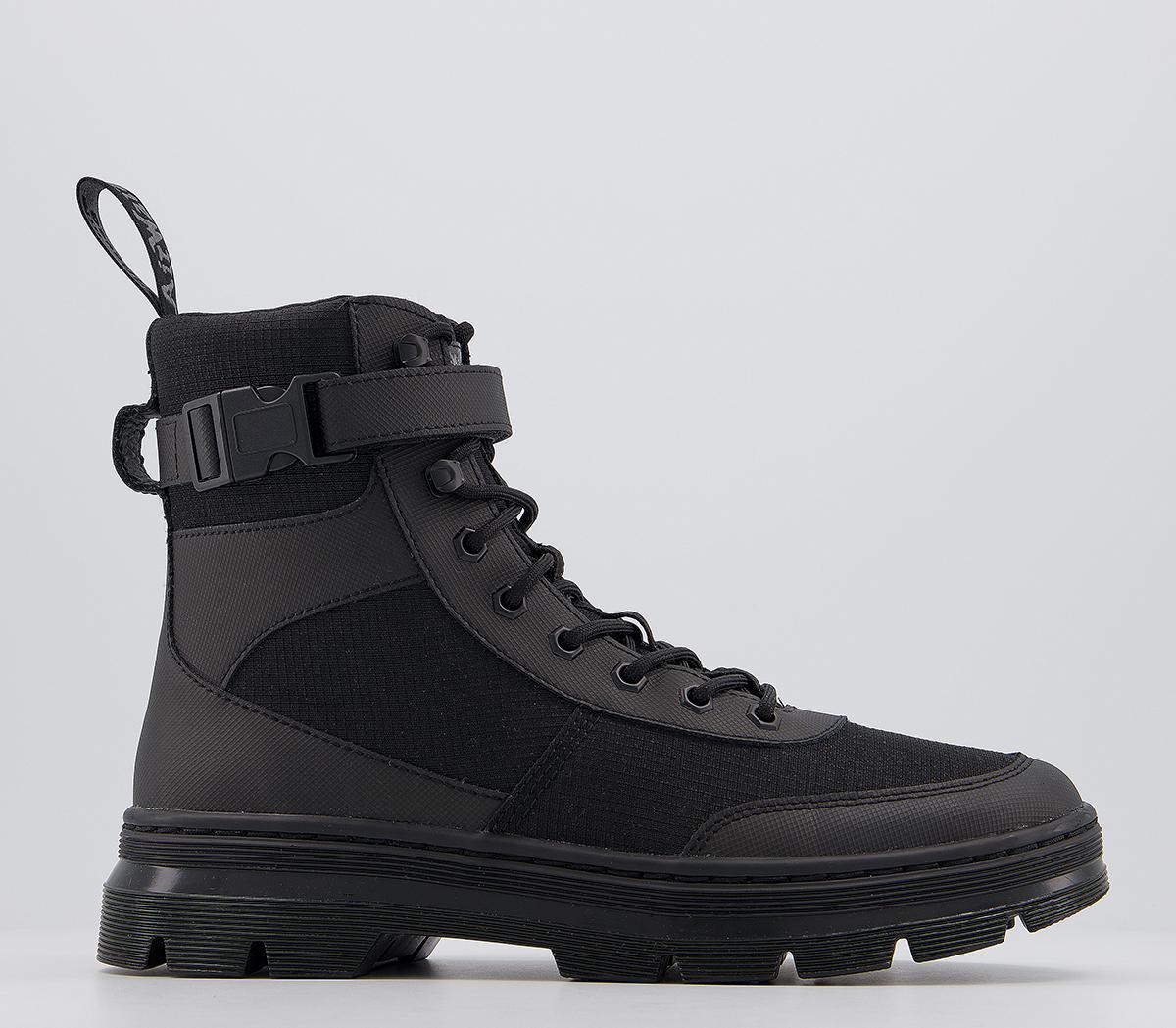 dr martens combs tech tie boots in black