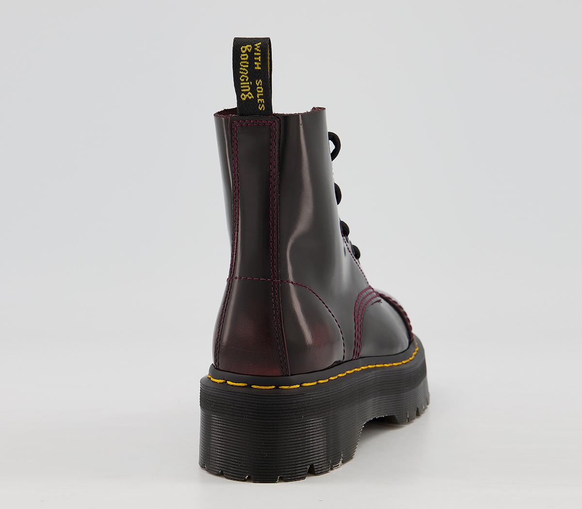 sinclair zip boots cherry red arcadia