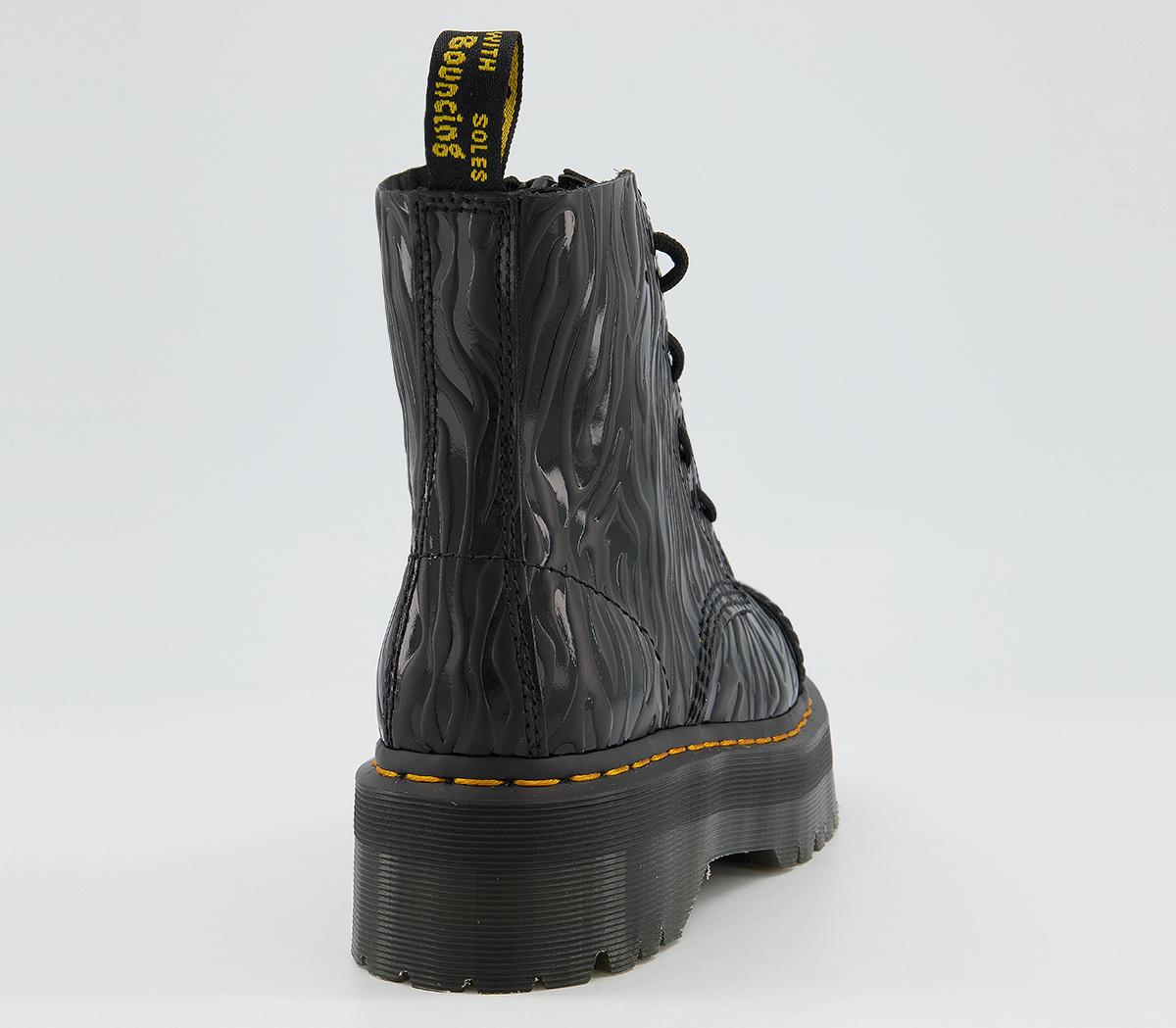 dr martens black sinclair zebra boots