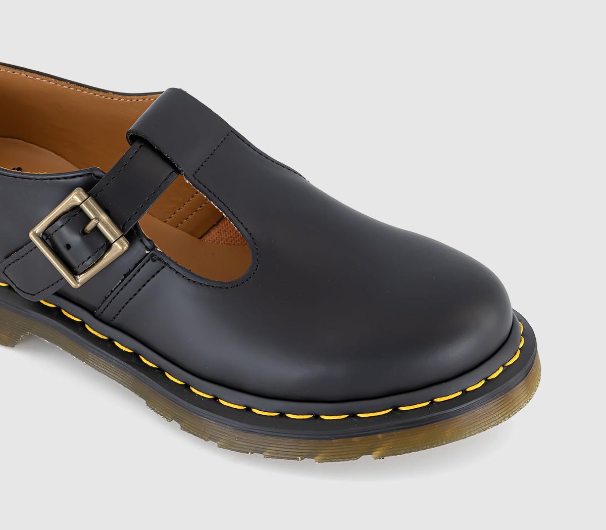 Dr. Martens Polley T Bar Shoes Black - Flat Shoes for Women