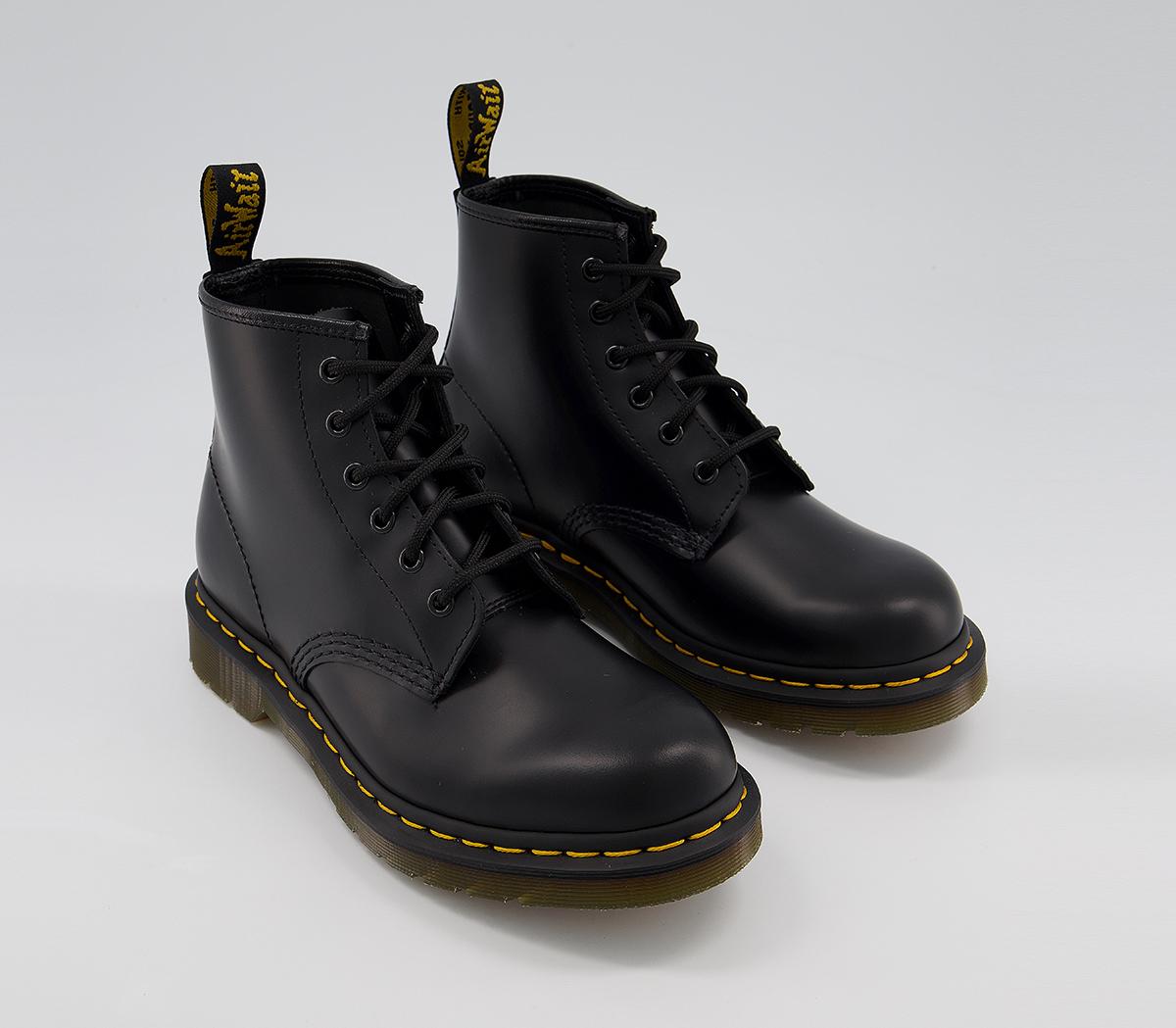 Dr. Martens 101 6 Eye Boots Black Ys - Ankle Boots